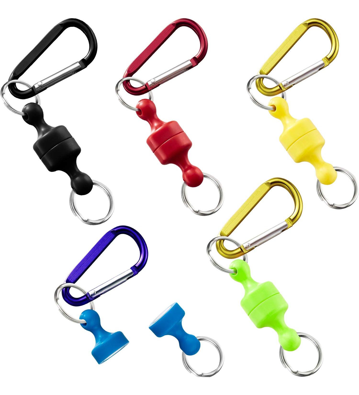 Boao 5-Piece Magnetic Net Release Holder Clip Keychain Hook for Fly Fishing - Metal Hooks - Buy Online on GoSupps.com