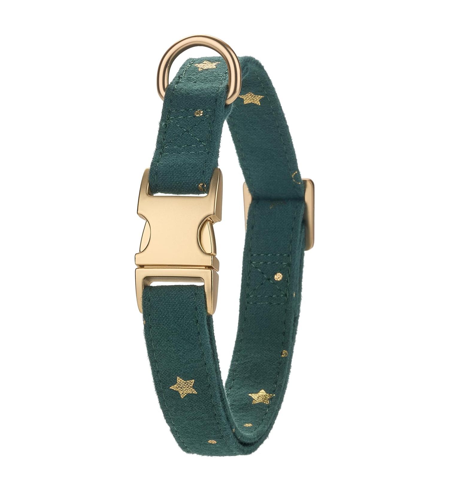 Yudote Soft Dog Collar for Small Dogs | Cotton Mixed Fabric Sensitive Skin Friendly | British Racing Green (1-Pack) - Buy Online on GoSupps.com