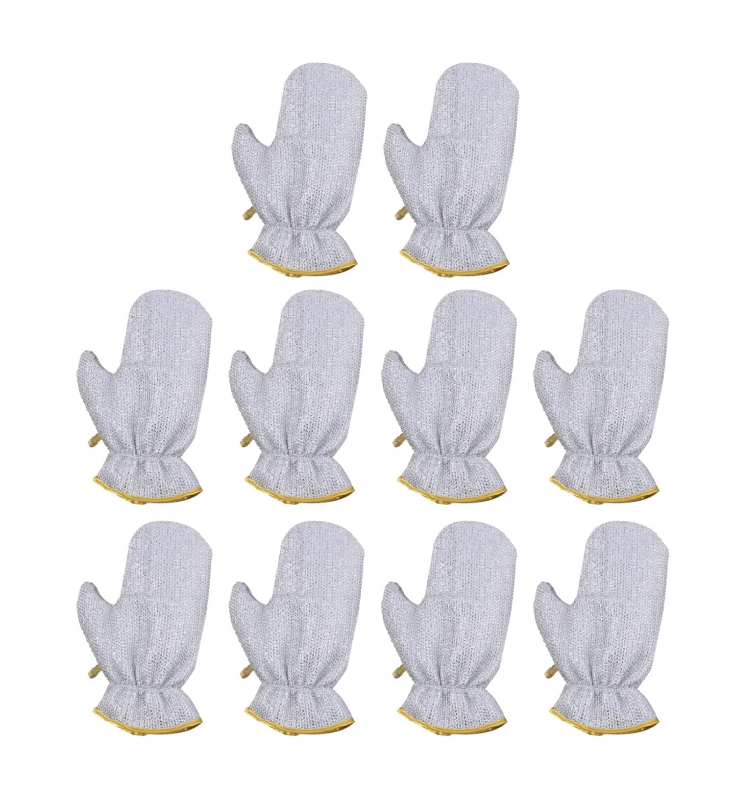 PURPLELILY Housework Cleaning Gloves Wire Dishwashing Gloves Oil-Proof Waterproof Gloves Cleaning Brush For Washing Dish - Buy Online on GoSupps.com