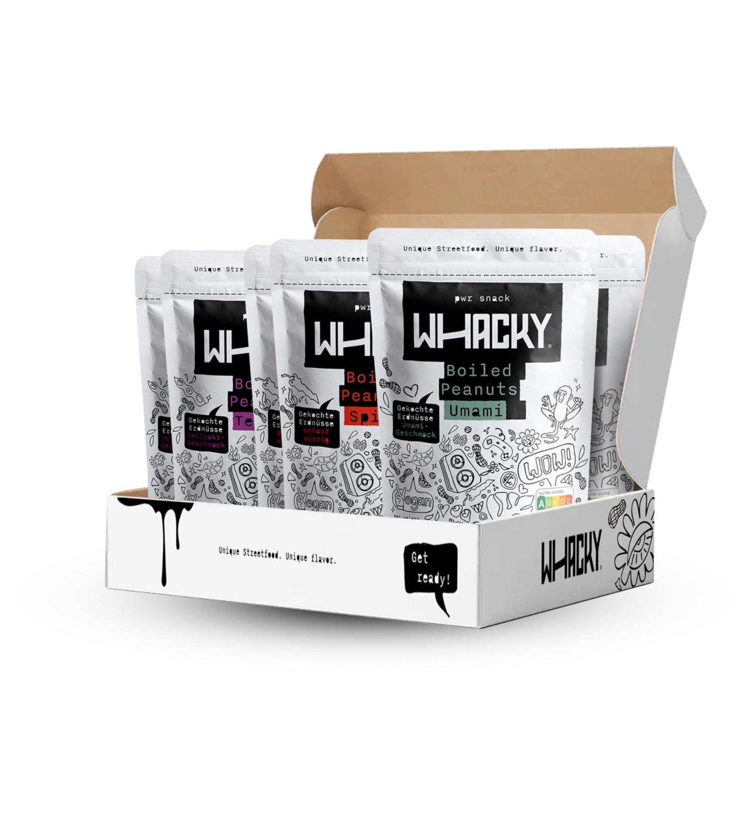 Buy Vegan Boiled Peanuts Mix - Salty Umami Teriyaki & Spicy (2x220g) - Delicious Snack & Cooking Topping - Buy Online on GoSupps.com