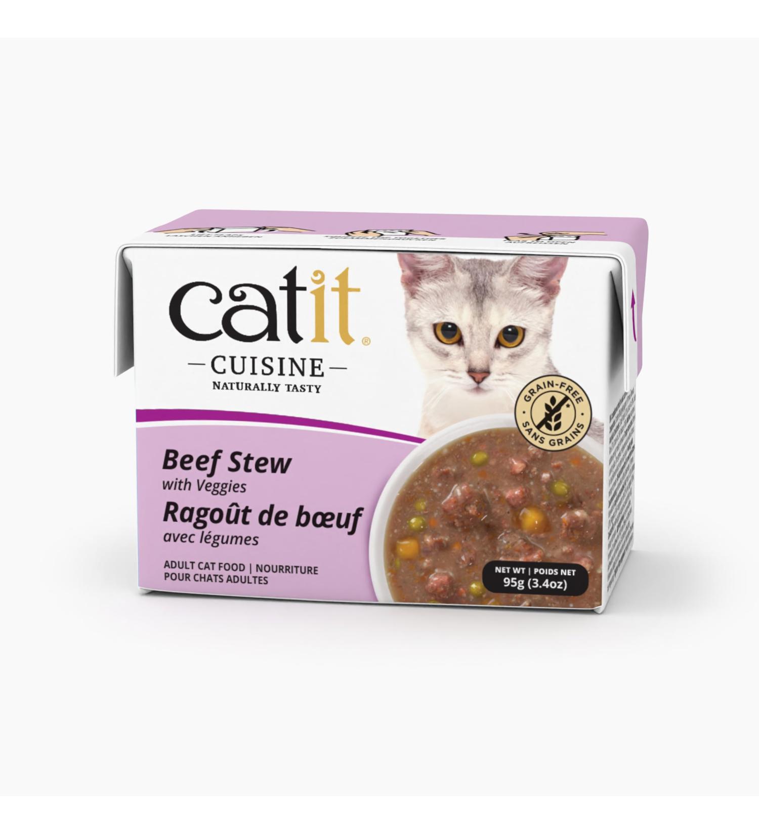 Catit Cuisine Beef Stew with Veggies 95 g Cat Food Wet Cat Food Cat Food Wet Nourriture Pour Chat Cat Wet Food Chat Kitten Food Kitten Wet Food Canned Cat Food Nourriture Chat Wet Food Cat