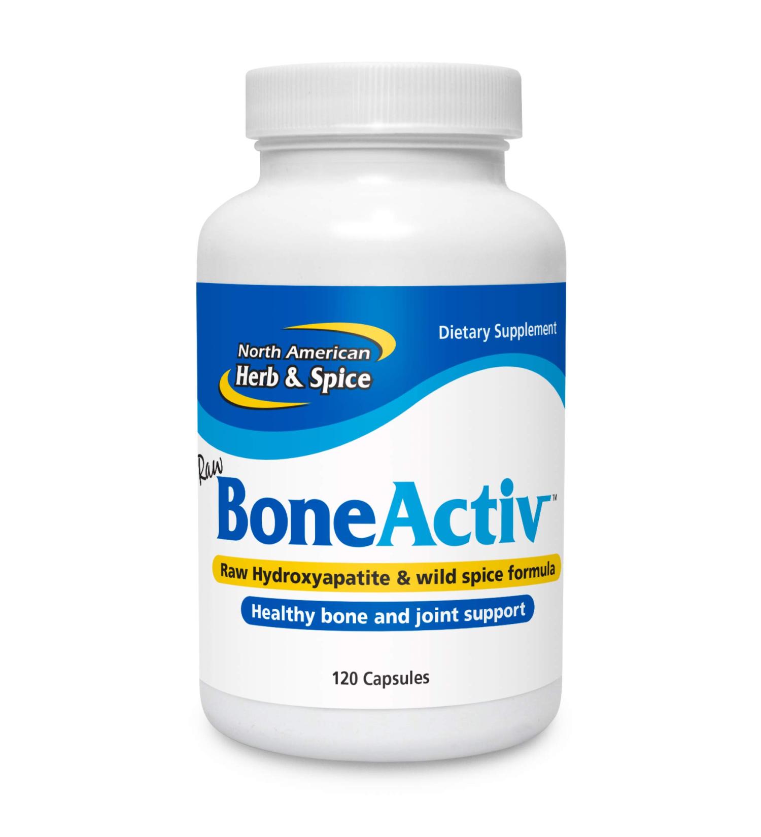 NORTH AMERICAN HERB & SPICE BoneActiv - 120 Capsules - Bone & Joint Support - MCHA Sage Rosemary Oreganol P73 Oregano Oil - Non-GMO - 30 Servings - Buy Online on GoSupps.com
