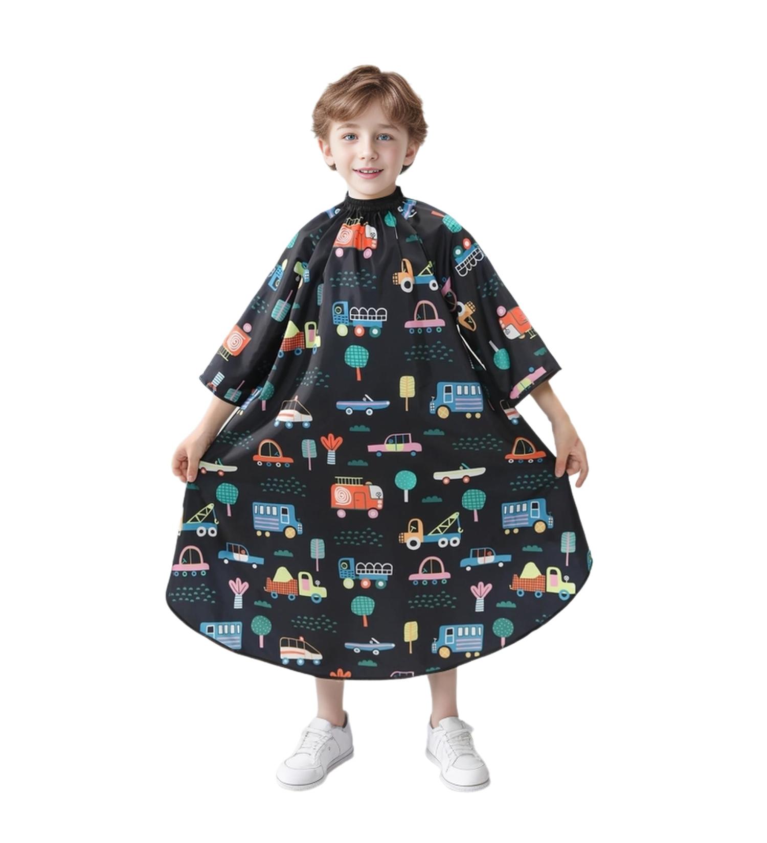 PERFEHAIR Kids Haircut Cape - Adjustable Comfortable Barber Cape for Boys & Girls - Cute Cars Design for Home & Salon Use - Buy Online on GoSupps.com