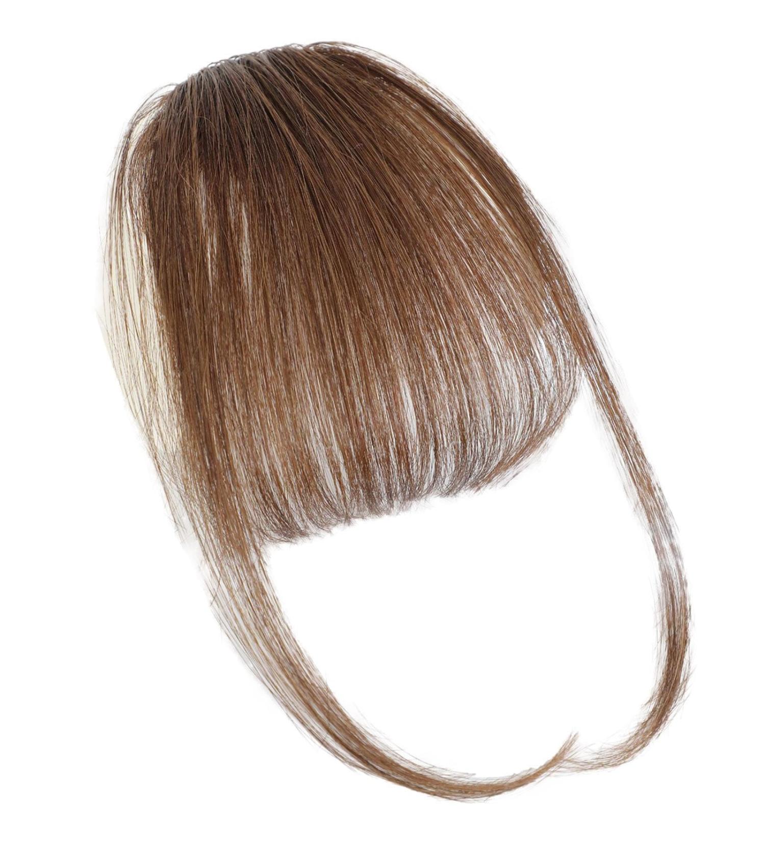 Lesunbak Clip in Bangs Real Hair French Bangs Clip on Fake Bangs Fringe Natural Color Fringe Hairpieces Stylish Neat Bangs Hair Extension for Girls Women brown - Buy Online on GoSupps.com
