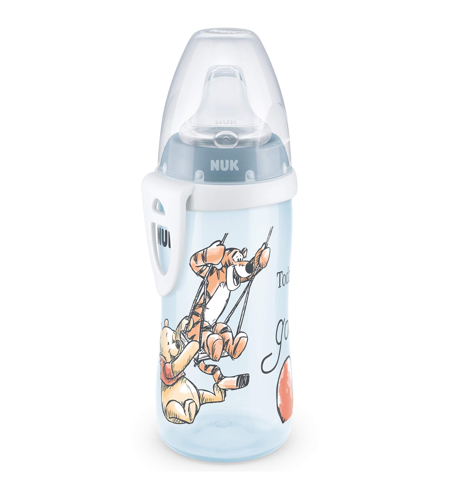 NUK Active Cup 300ml Disney Winnie The Pooh Blue | Leak-Proof Learning Cup 12+ Months | BPA Free Drinking Spout | Clip & Protective Cap - Buy Online on GoSupps.com