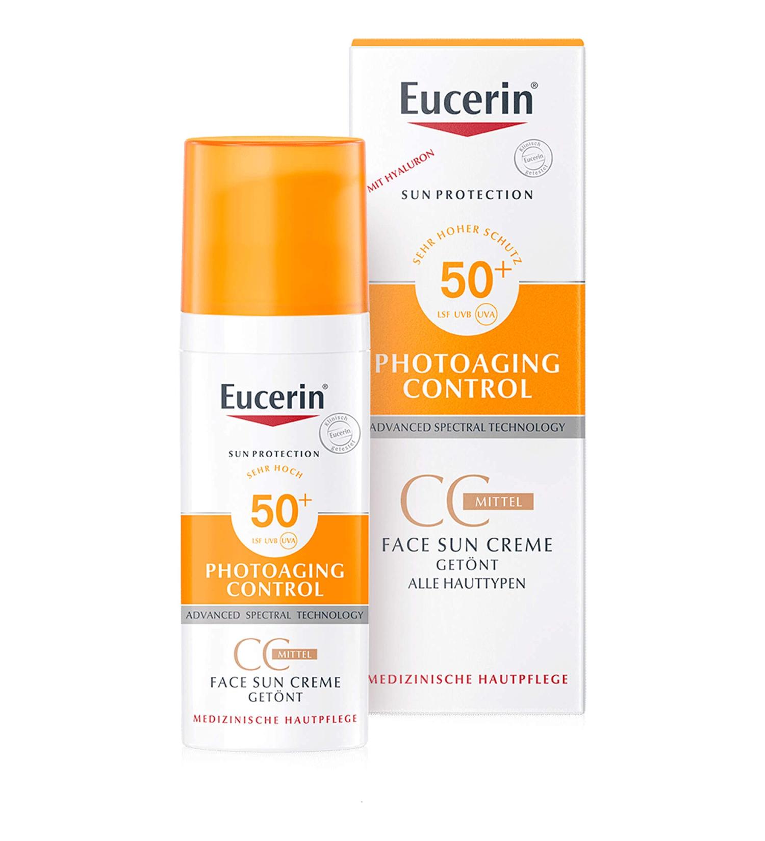 Eucerin Photoaging Control Face Sun CC Cream SPF 50+ | Tinted Medium | 50 ml - Buy Internationally - Buy Online on GoSupps.com