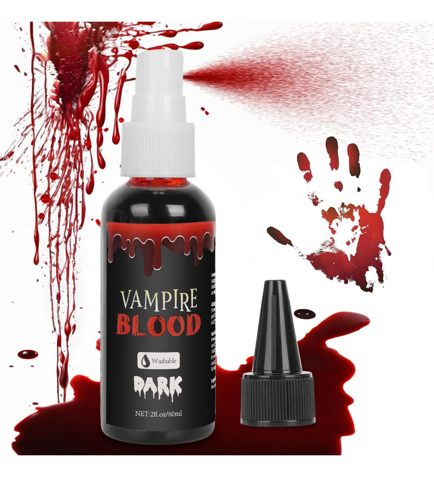 Realistic Halloween Fake Blood - Dark Red Washable SFX for Vampires Zombies & Costumes - Buy Online on GoSupps.com
