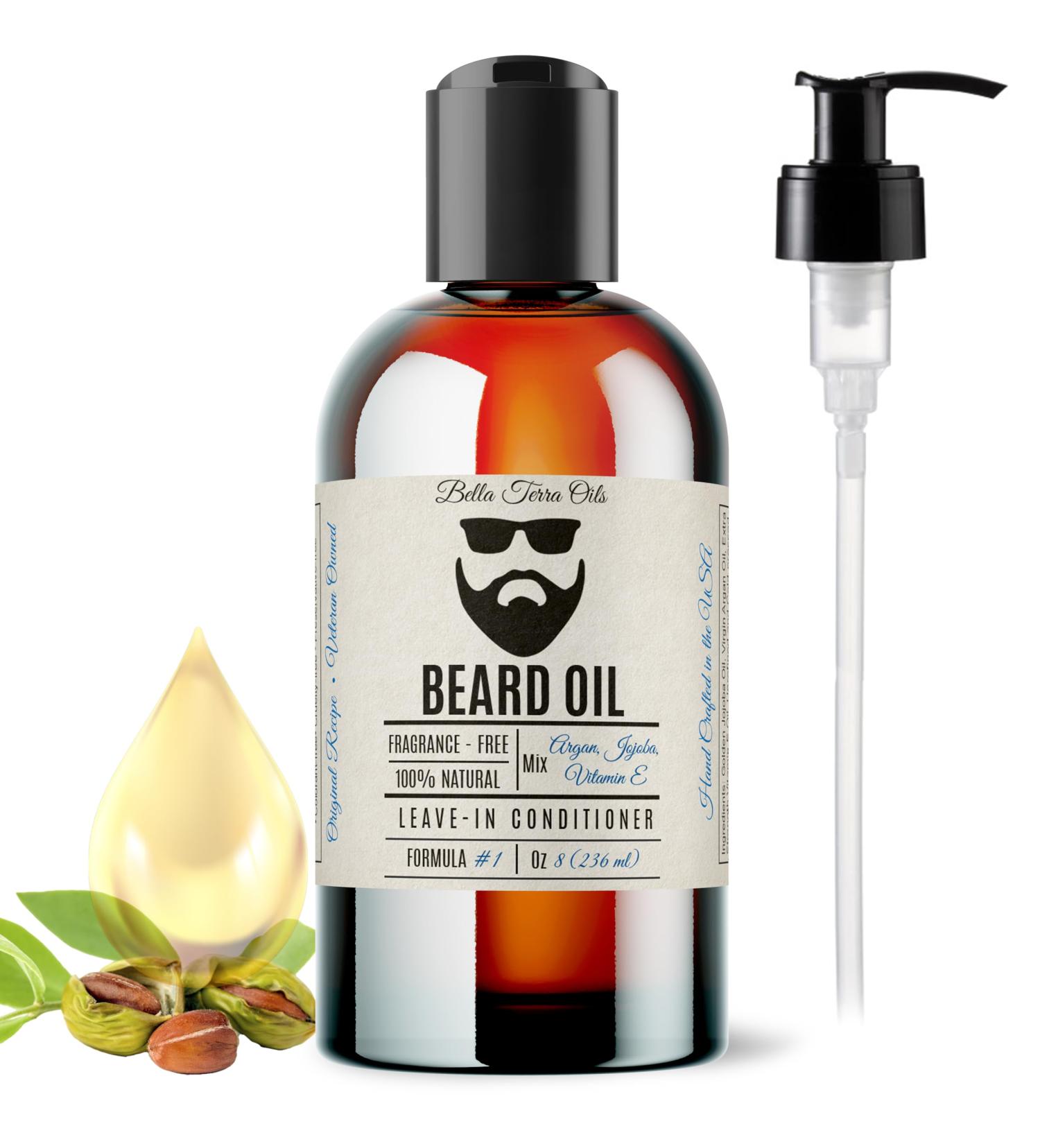 Bella Terra Oils - Beard Oil 8oz - A Luxurious Blend of Natural Organic Vitamin E Organic Jojoba & Argan Oils The Ultimate Beard Softener Vintage Elegance in Every Drop 8 Fl Oz (Pack of 1) - Buy Online on GoSupps.com