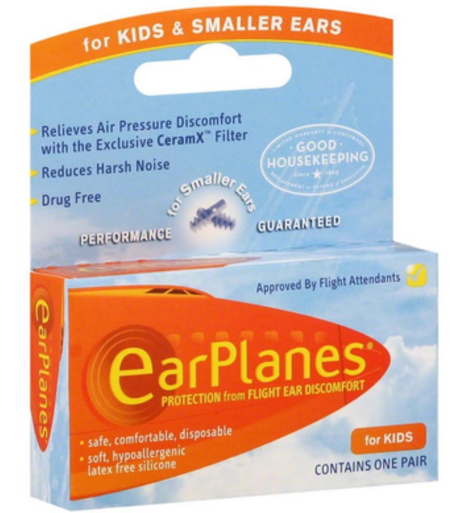 EarPlanes Ear Plugs Kid's Small Size 1 Pair (Pack of 4)
