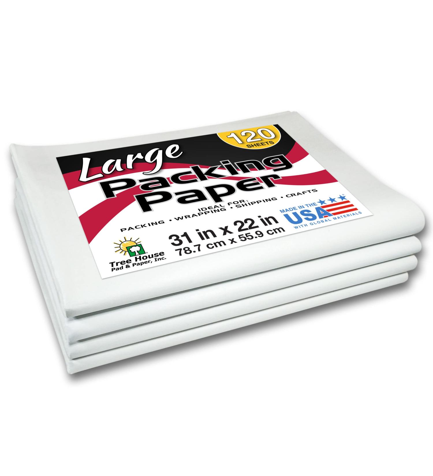 Packing Paper LARGE Sheets for Moving & Shipping  120 Sheets of Newsprint  31"x22"  Made in the USA - Buy Online on GoSupps.com