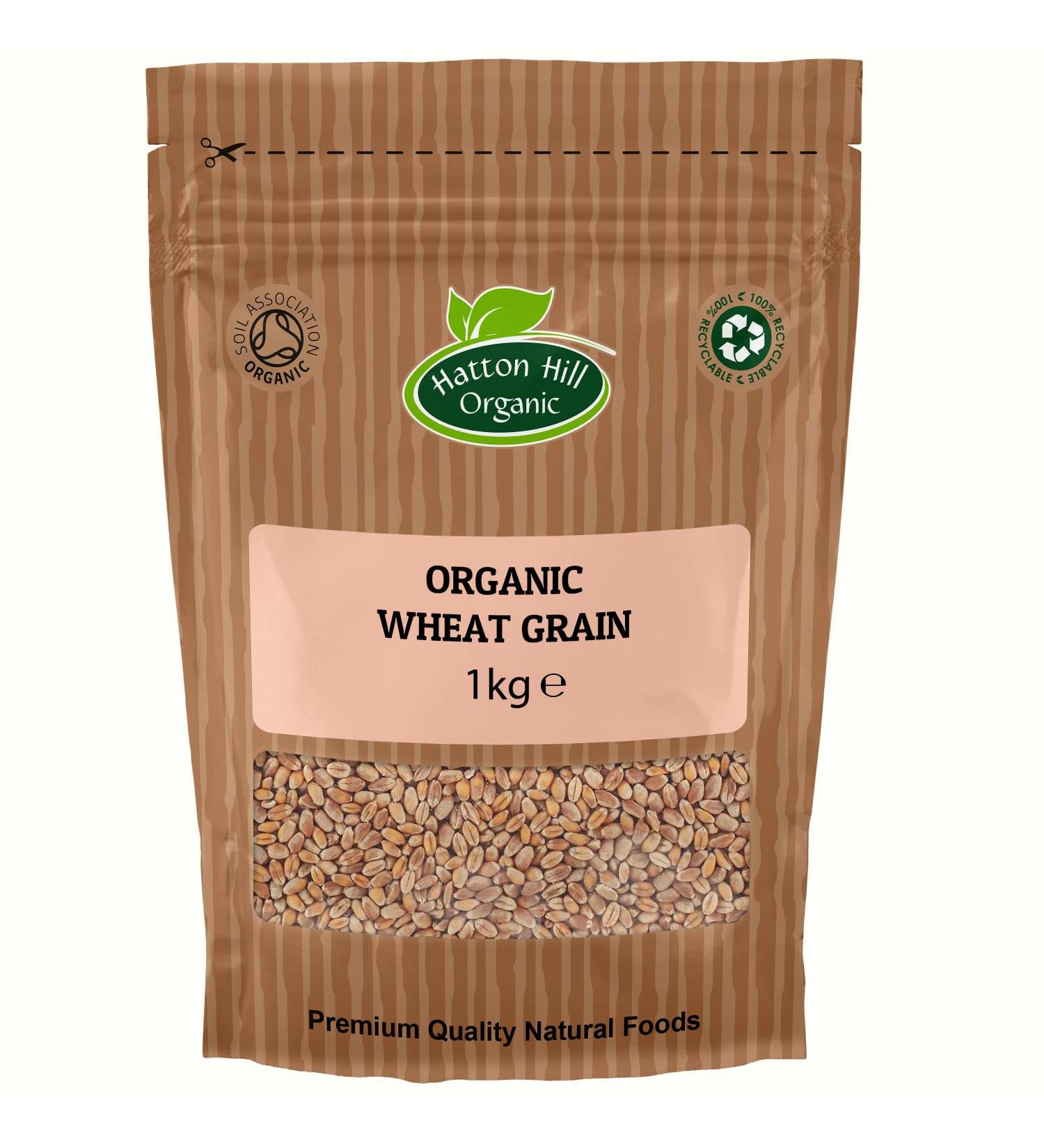 Organic Wheat Grain 1kg by Hatton Hill Organic - Free UK Delivery - Buy Online on GoSupps.com