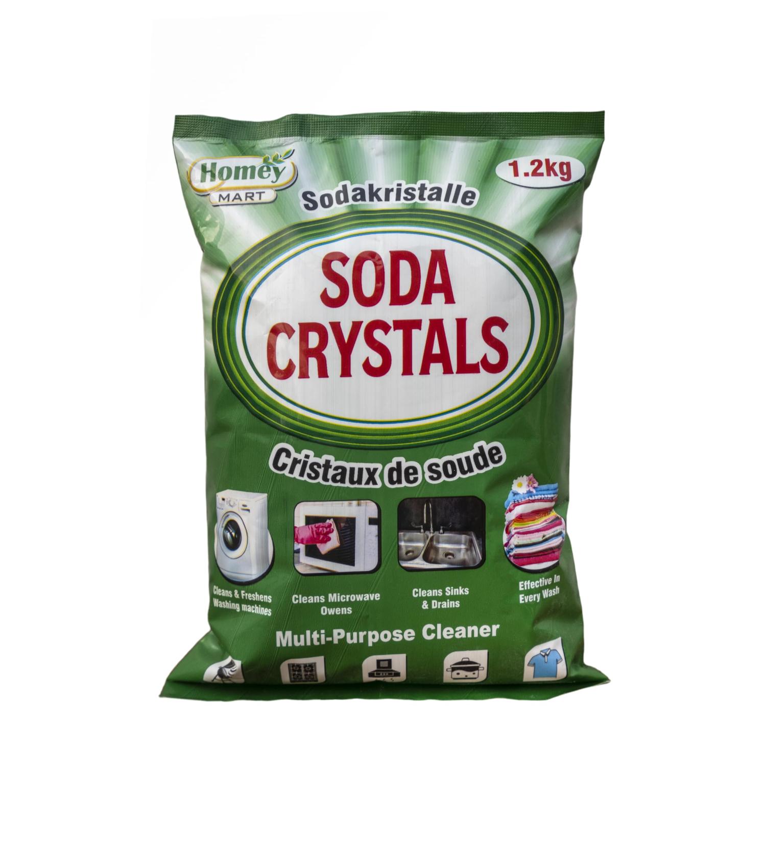 4 x Soda Crystals Multipurpose Cleaner Cleans Washing Machine Sinks Drains Laundry Stain Remover - 1.2 kg - Buy Online on GoSupps.com