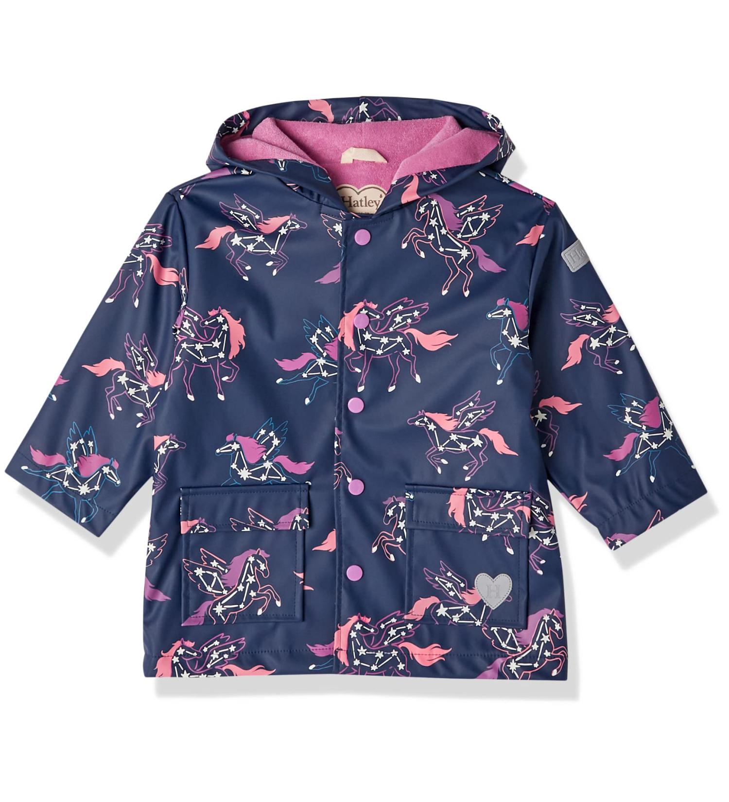 Hatley Girls' Printed Raincoat 3 Years | Colour Changing Pegasus Constellations - Buy Online on GoSupps.com
