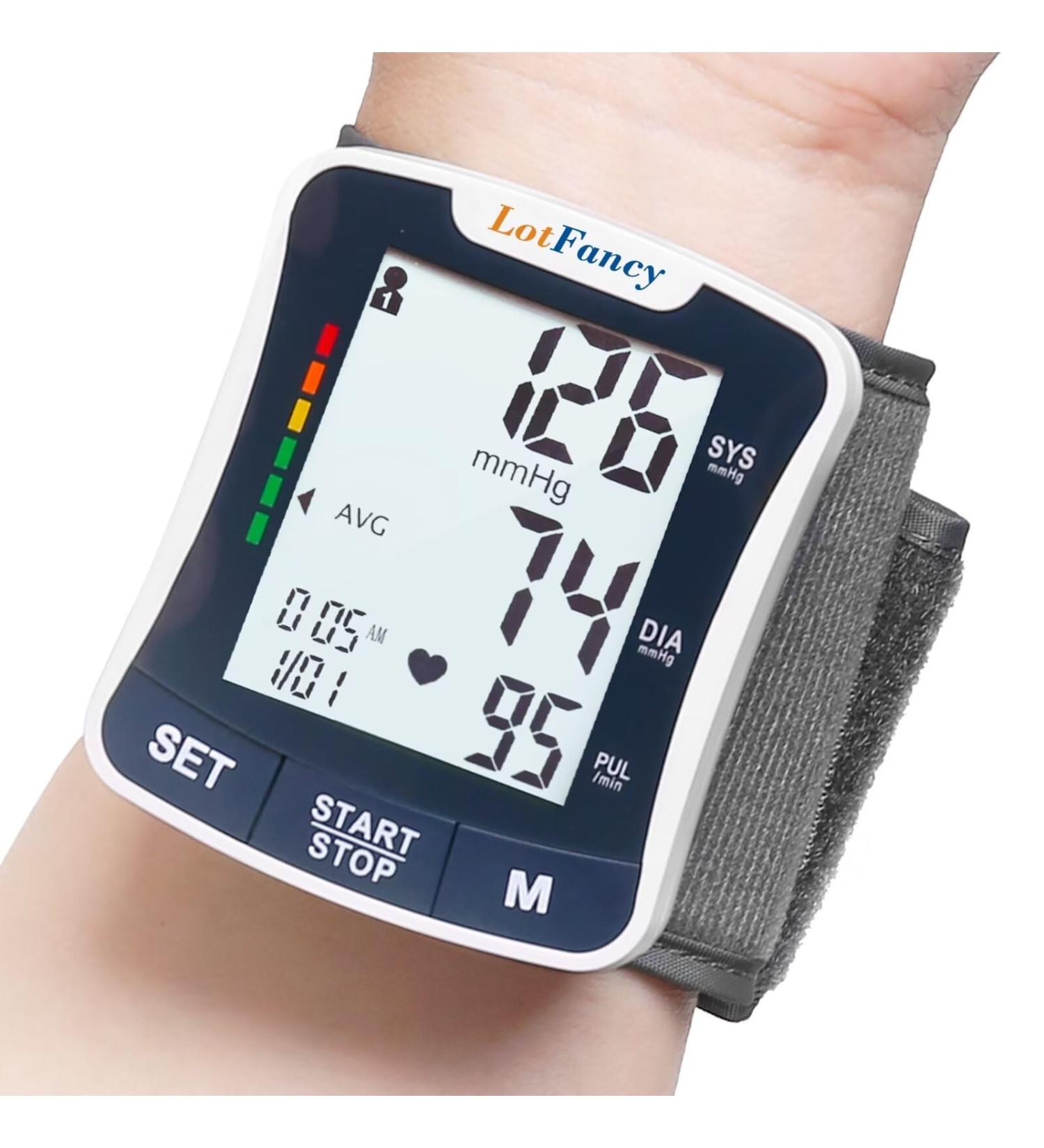 Wrist Blood Pressure Monitor Cuff 120 Reading Memory 2 User BP Wrist Cuff with Voice Broadcast Digital Blood Pressure Monitor with Large LCD Display for Detecting Irregular Heartbeat - Buy Online on GoSupps.com