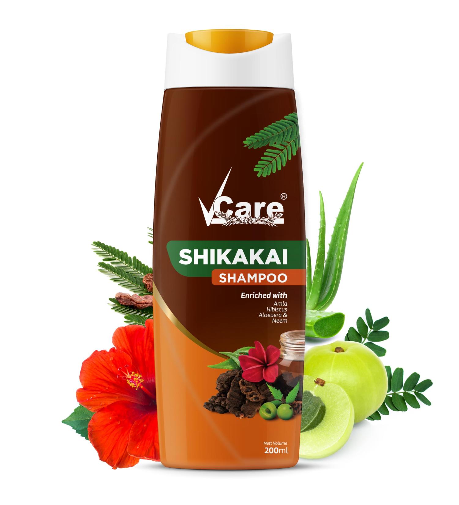 Shikakai Shampoo with Amla Hibiscus Aloe Vera & Neem - 200ml | Best Natural Hair Care | International Shipping - Buy Online on GoSupps.com