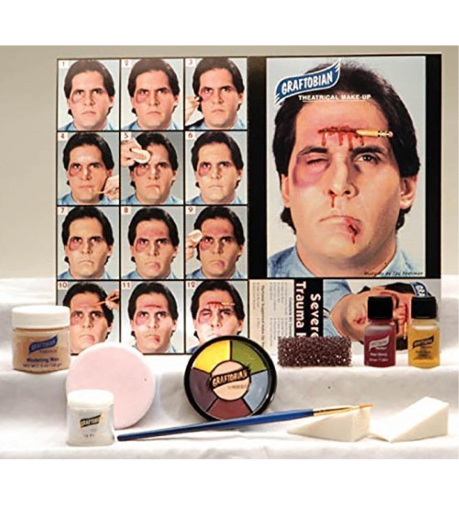 Graftobian Professional Severe Trauma Makeup Kit for Special Effects