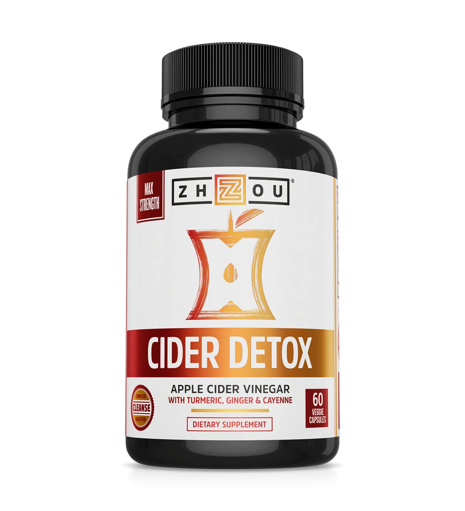 Zhou Nutrition Max Strength Cider Detox - 60 Veggie Capsules for Effective Detox & Support - Buy Online on GoSupps.com