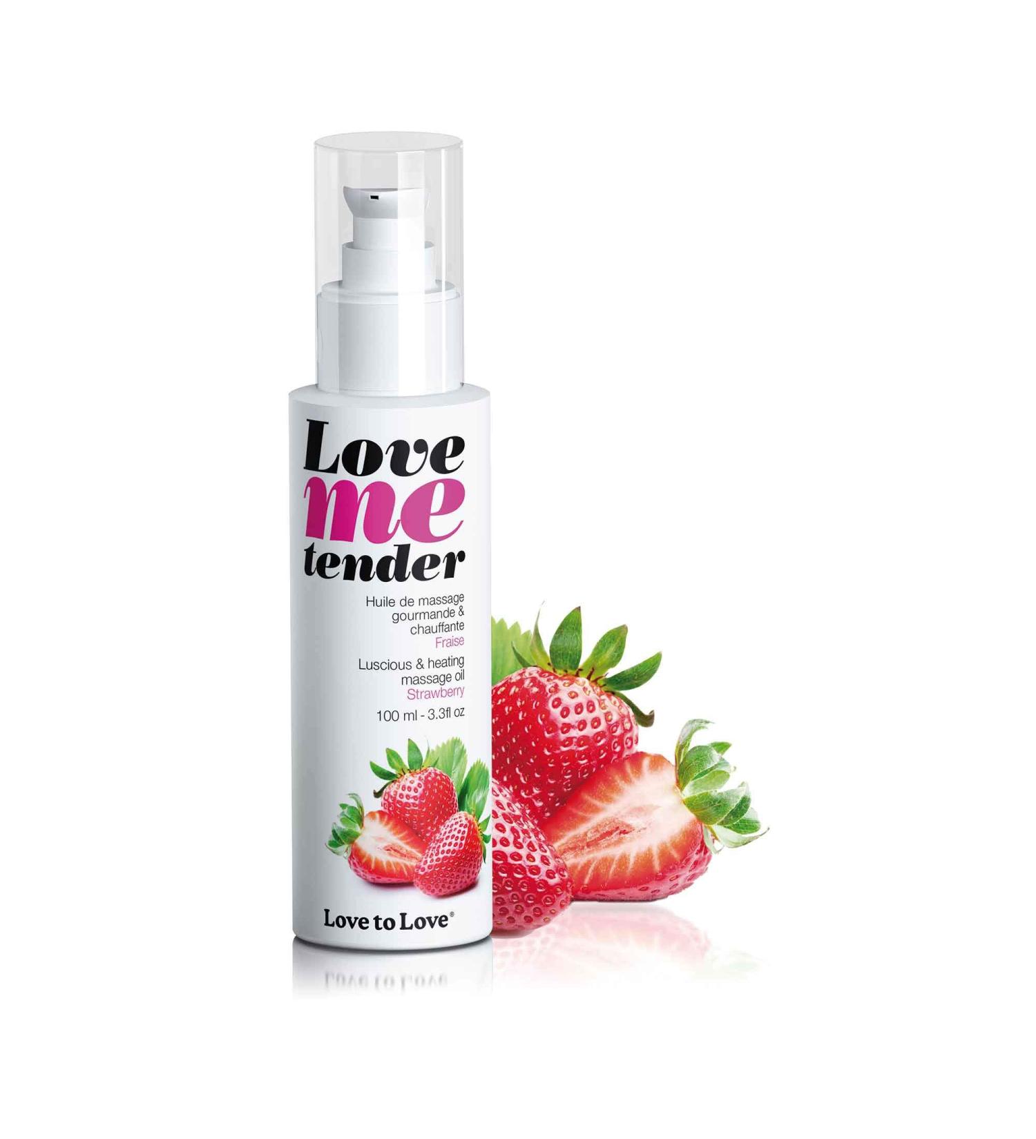 LOVE TO LOVE Love Me Tender Strawberry Massage Oil 100ml | Warm & Enjoyable Sensation - Shop Now - Buy Online on GoSupps.com