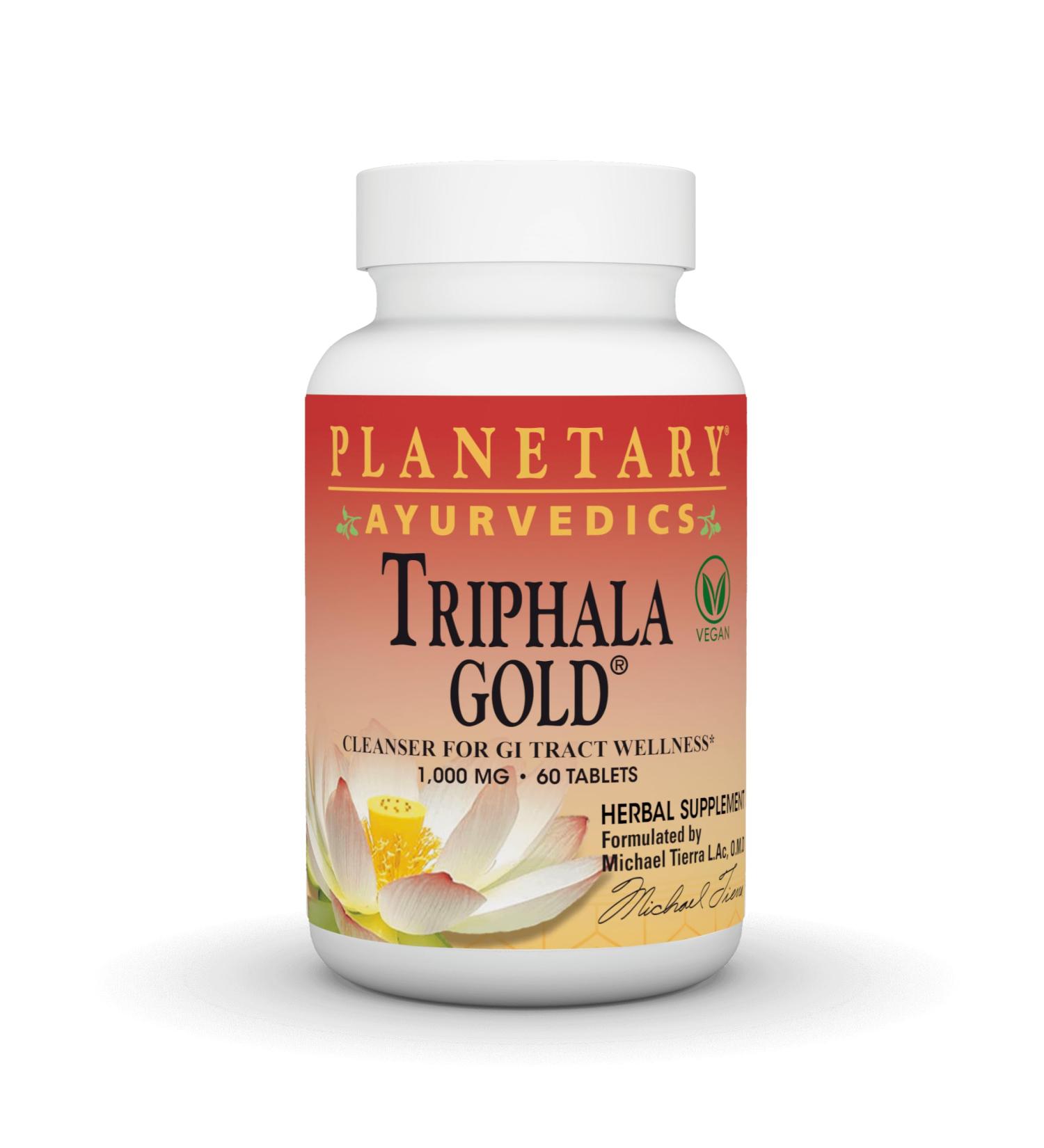 PLANETARY HERBALS Triphala Gold Ayurvedic Herbal Supplement 1000 Mg 60 Count - Buy Online on GoSupps.com