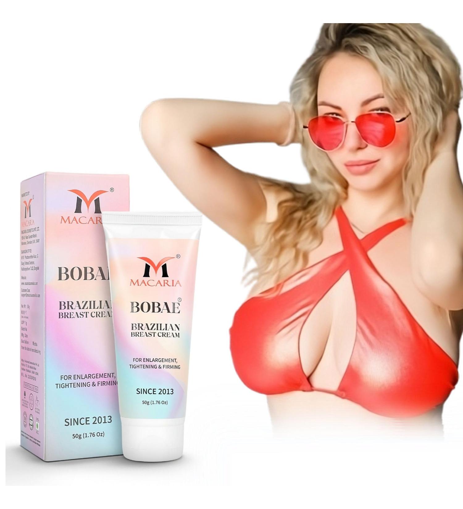 Bobae Brazilian Breast MaxCurve Cream | Bust Tightening Shape & Size up Toning Cream Quick Growth Lifting & Firming Breast Enhancement Gel for bigger Boobs for Women enlargement cream for quick growth - Buy Online on GoSupps.com