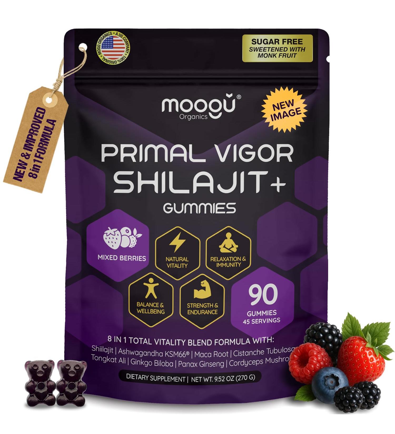 18 000mg Himalayan Shilajit Gummies (90 Ct) Tongkat Ali 100:1 Ashwagandha KSM-66 Maca Root Cistanche Tubulosa Cordyceps I Energy Drive & Stamina Support I Mixed Berries | Sugar-Free Vegan | - Buy Online on GoSupps.com