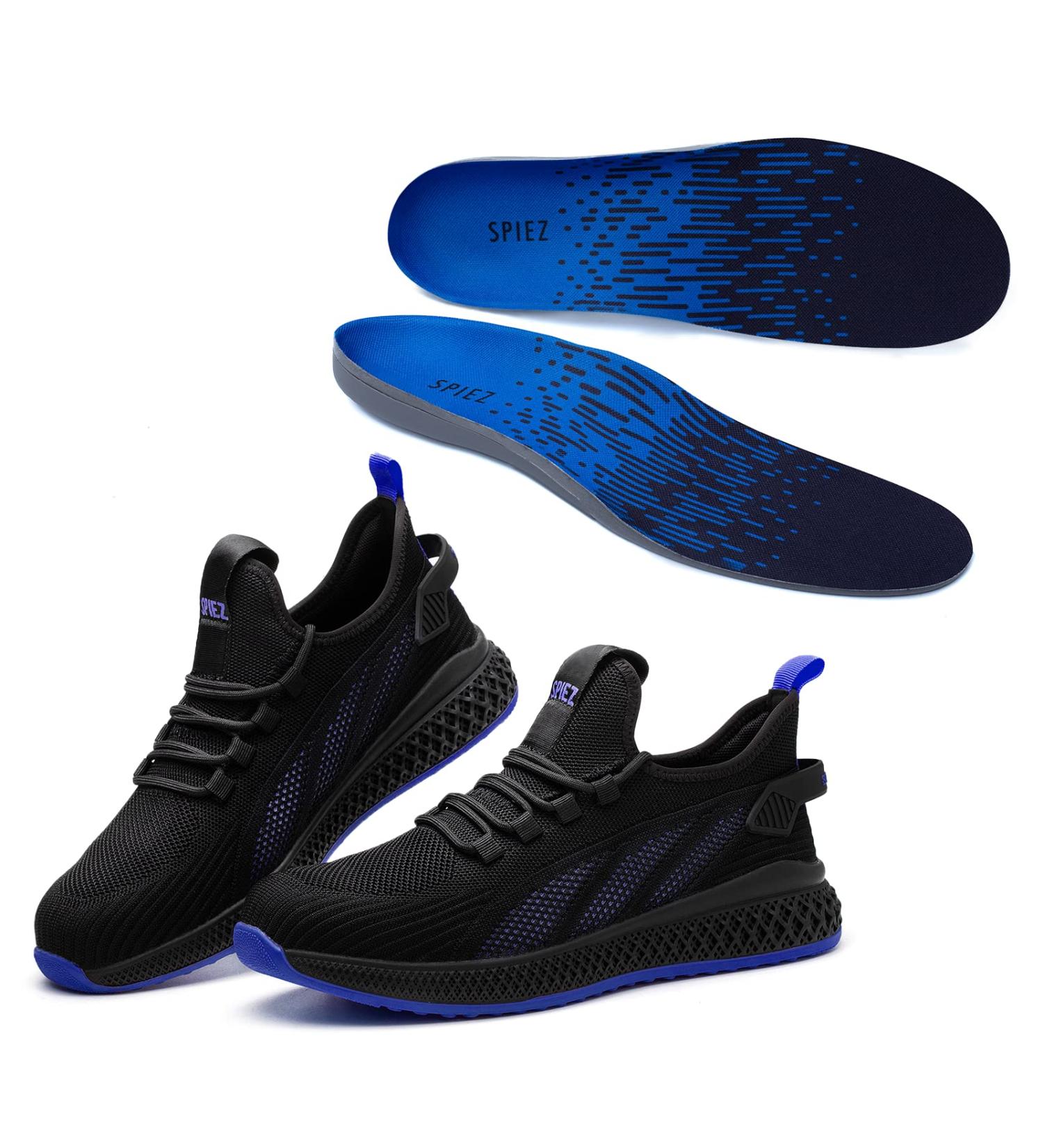 SPIEZ Unisex Safety Shoes + Orthotic Arch Support Insoles Bundle | Heavy Duty Puncture Proof Work Sneakers - Buy Online on GoSupps.com