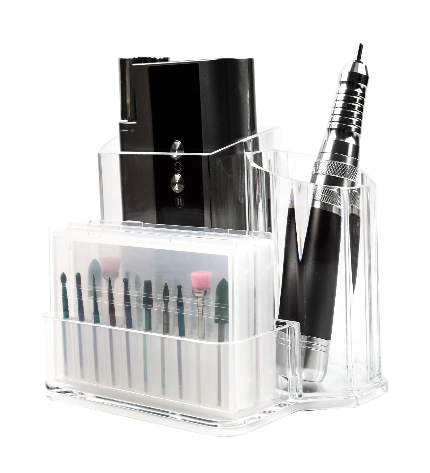 BQAN Nail Drill Holder Box | Professional Organizer & Storage for Nail Techs | Nail Drill Stand Display & Desk Organizer for Nail Lovers - Buy Online on GoSupps.com