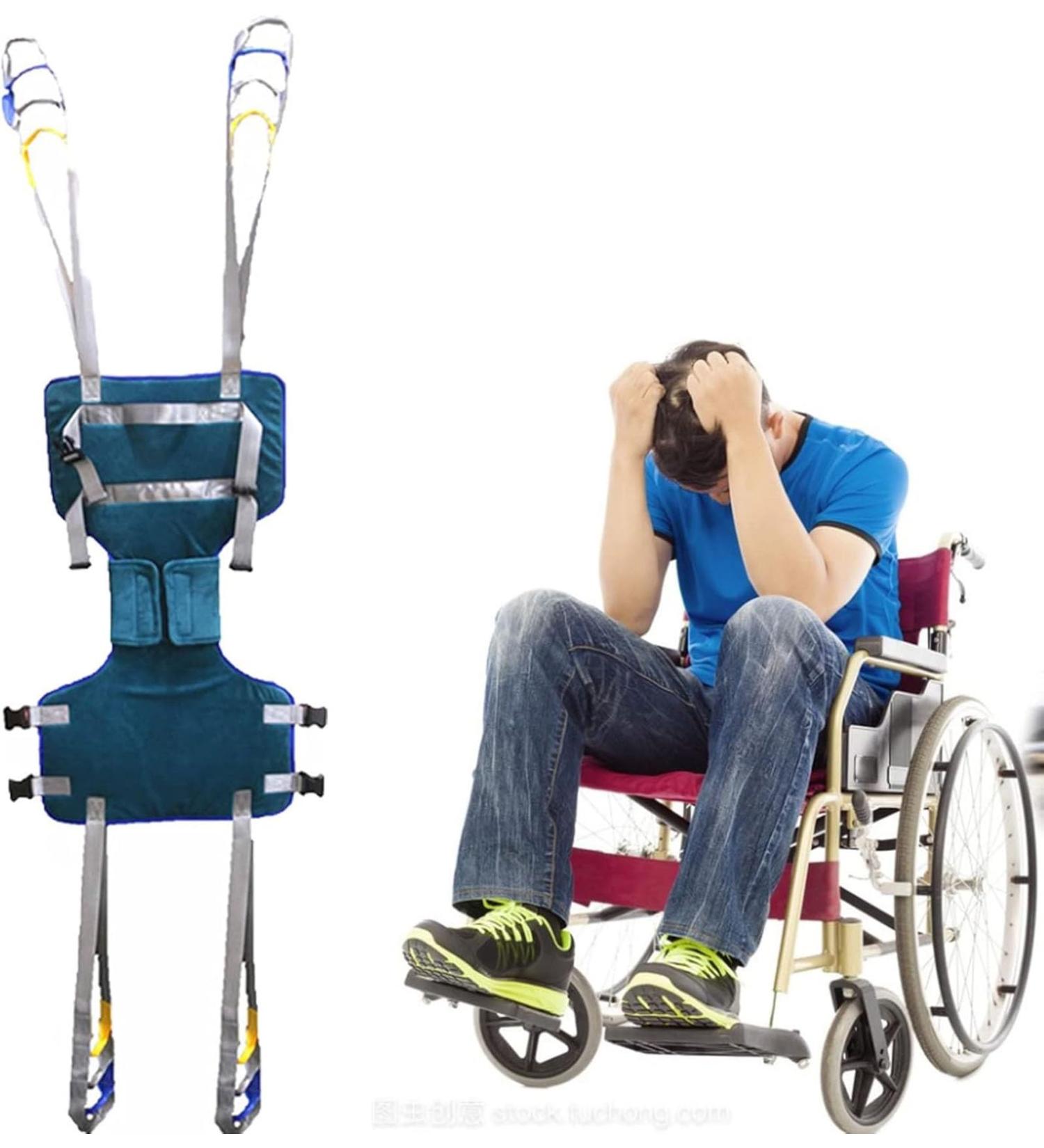 Medical Gait Belt Standing Walking Sling Divided Leg Full Body Leg Trainers Exercise Support Medical Rehabilitation Aid Gait Training Device for Elderly & Disabled(Medium) - Buy Online on GoSupps.com