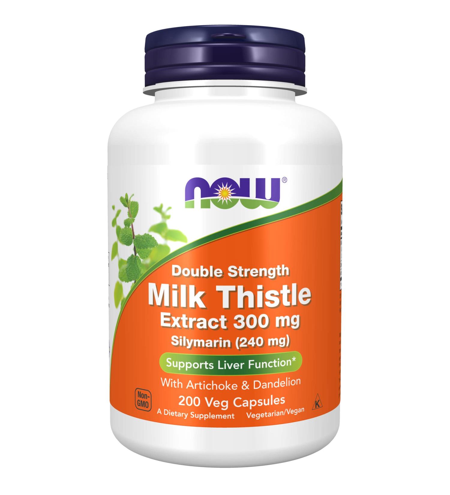 Now Foods Silymarin Milk Thistle Extract 300 mg | 200 Veg Capsules for Liver Health - Buy Online on GoSupps.com