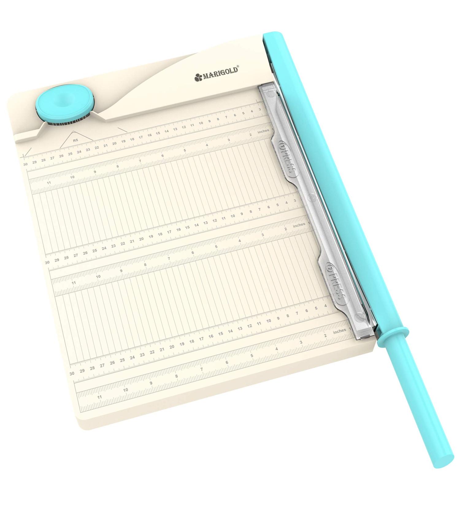 MARIGOLD Paper Cutter Corner Puncher - 12" Paper Guillotine 2-in-1 Paper Trimmer - Buy Online on GoSupps.com