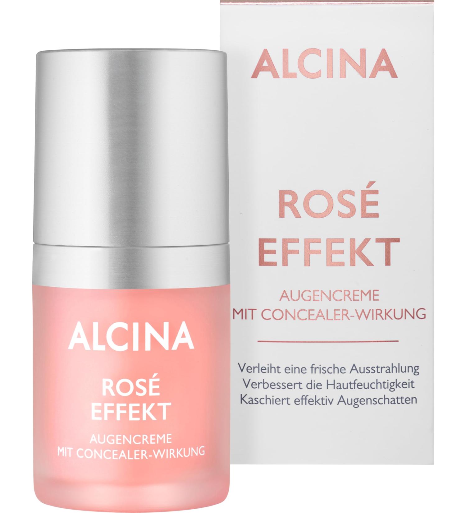 ALCINA Eye Cream with Rosy Effect and Anti-Dark Circle Effect - 1 x 15 ml - Effectively masks dark circles - For mature and demanding skin - With black oats and white tea - Buy Online on GoSupps.com