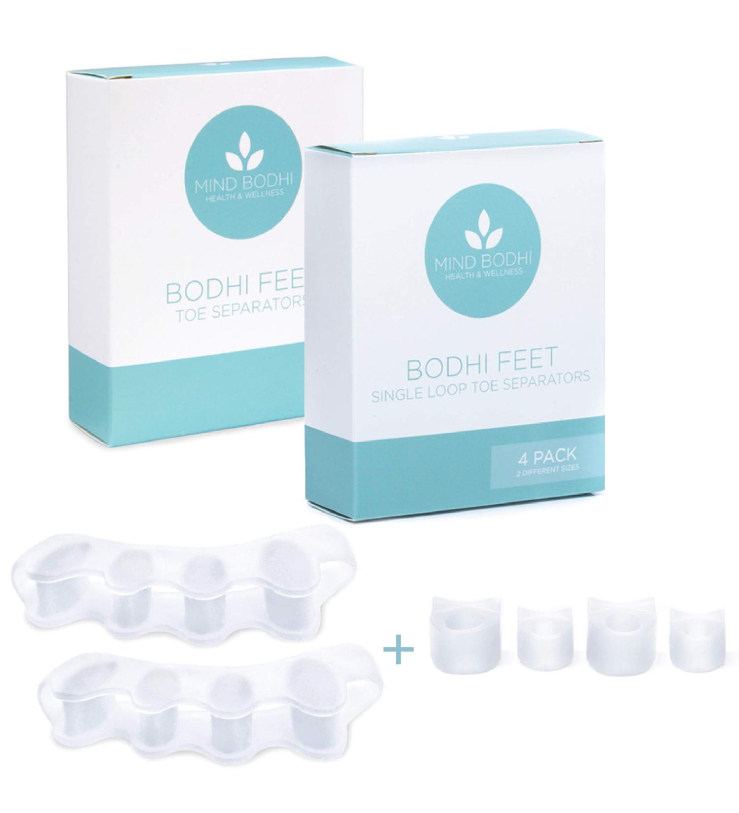 Mind Bodhi Ultimate Toe Separator Bundle - Full-Foot & Single-Loop 4-Pack (White) - Buy Online on GoSupps.com