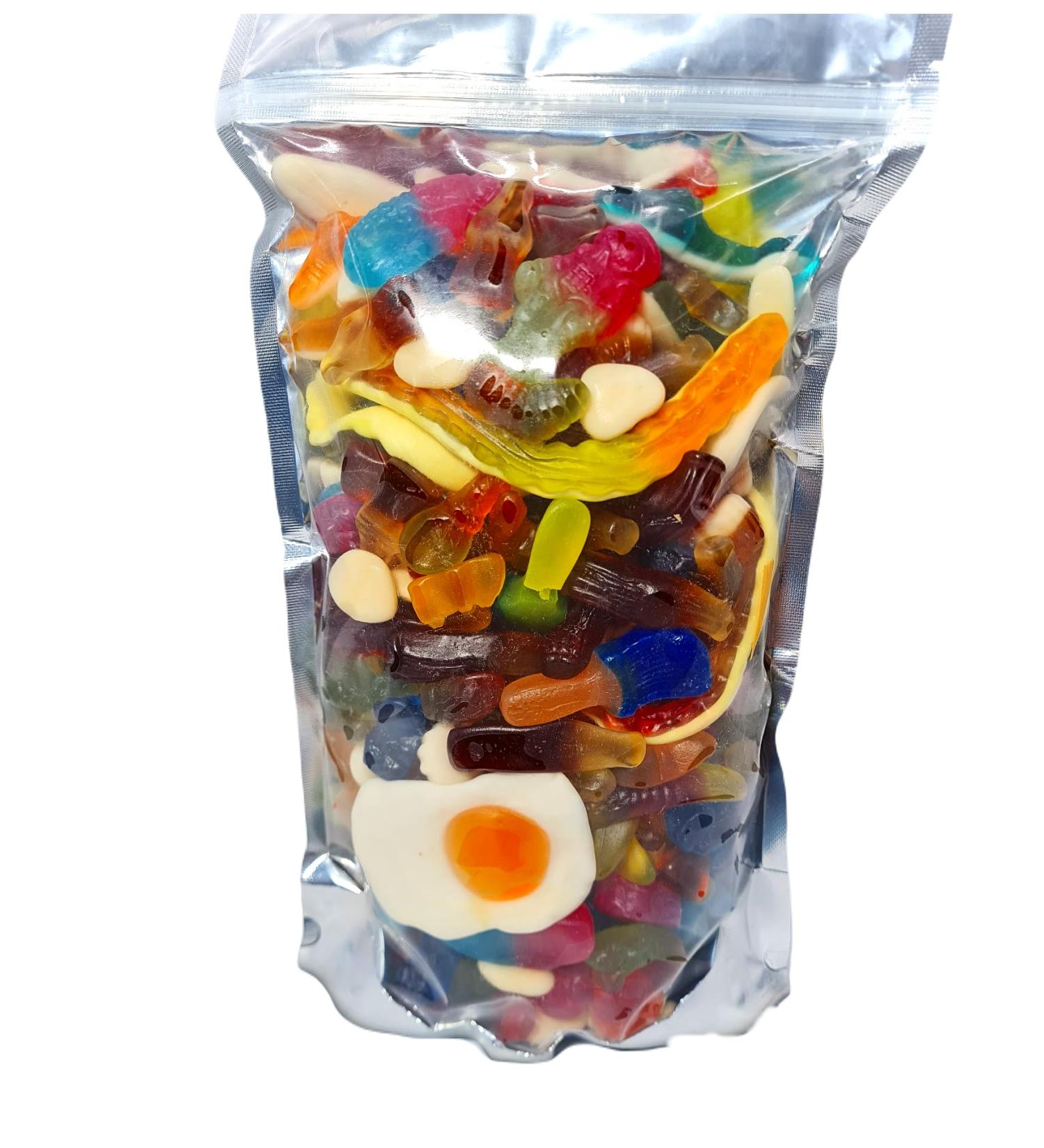1kg Gummy Fruity Jelly Sweets Mix - Resealable Bag, Fresh & Tasty Candybae - Perfect Retro Sweet Gift - Buy Online on GoSupps.com