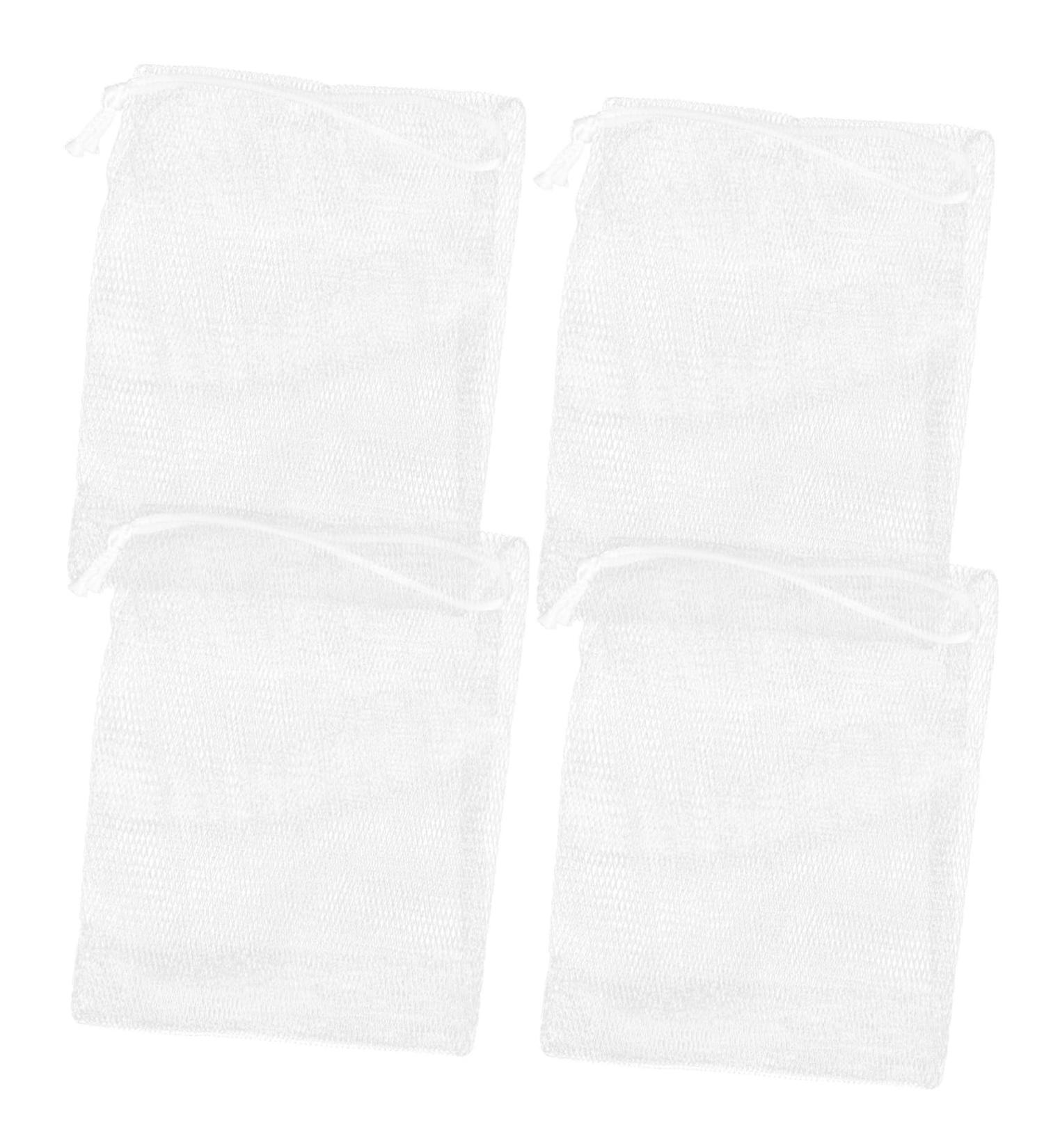 FRCOLOR 4pcs Exfoliating Soap Holder - Drawstring Soap Saver Bag & Mesh Pouch for Facial Cleansing - Ideal for Soap Storage & Exfoliation - Buy Online on GoSupps.com