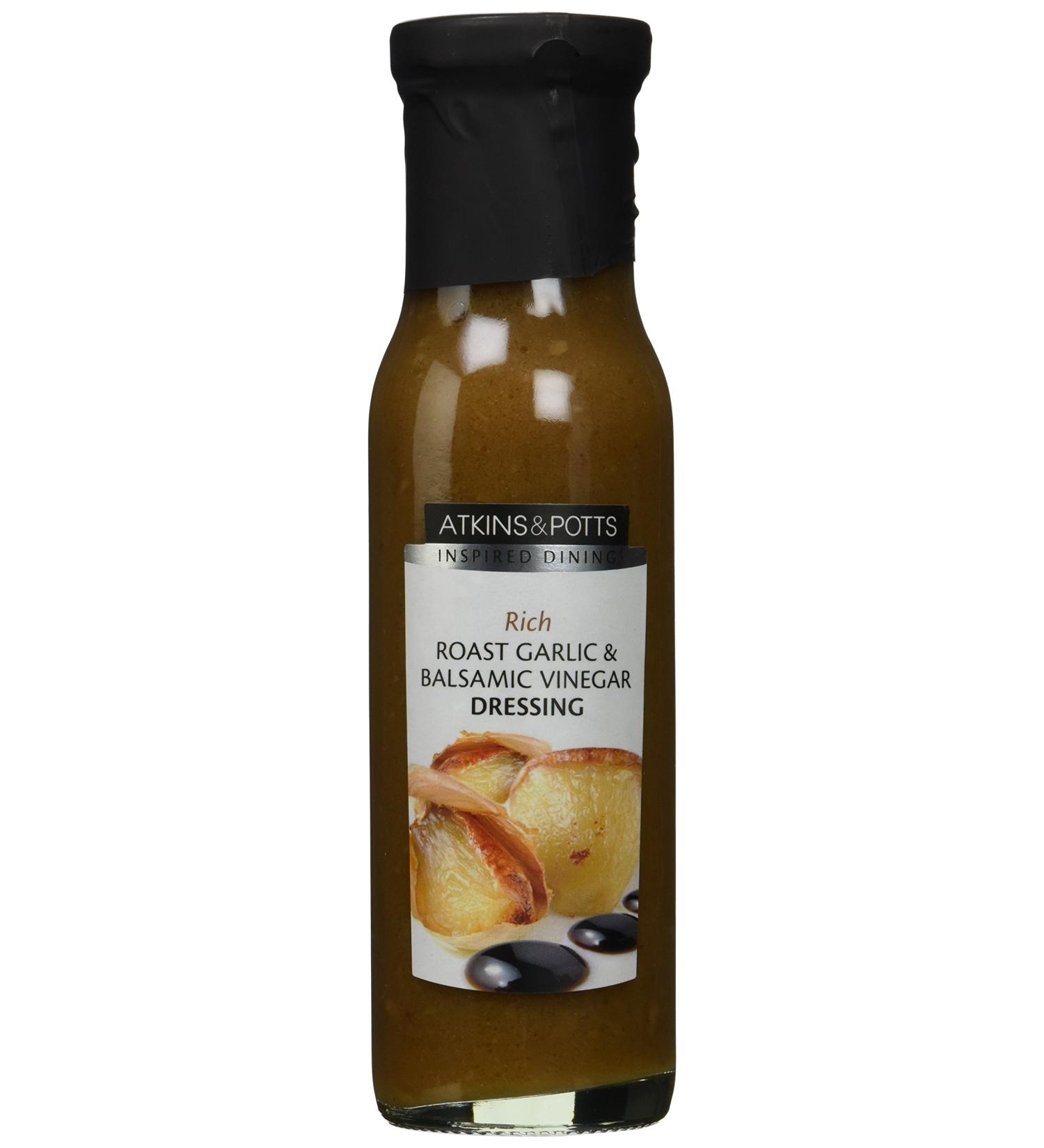 Atkins & Potts Roast Garlic & Balsamic Vinegar Dressing 245 g - Buy Online on GoSupps.com