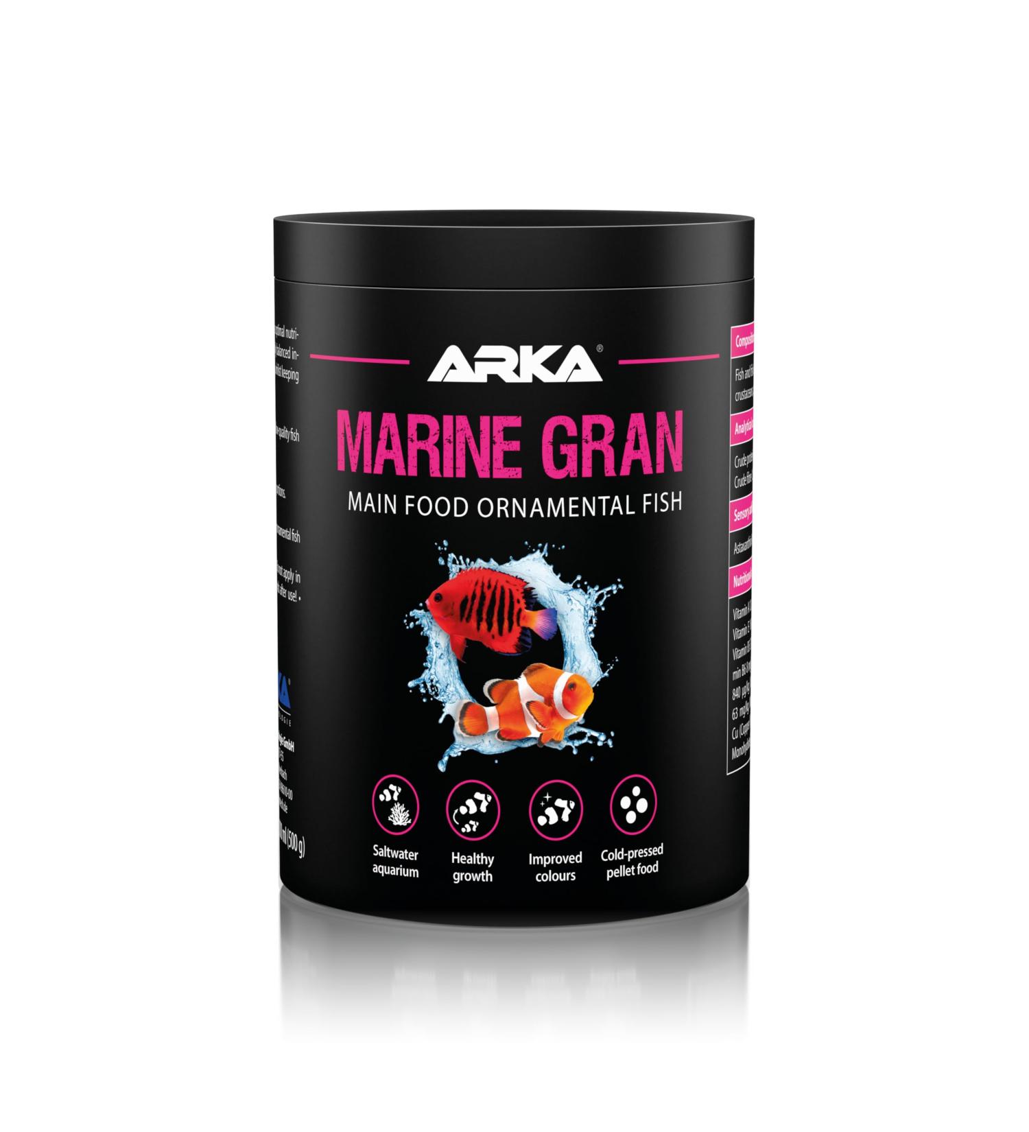 MICROBE-LIFT Marine Gran Premium Soft Granulated Fish Food 1000 ML promotes vibrant colours and growth in saltwater fish cold pressed. - Buy Online on GoSupps.com