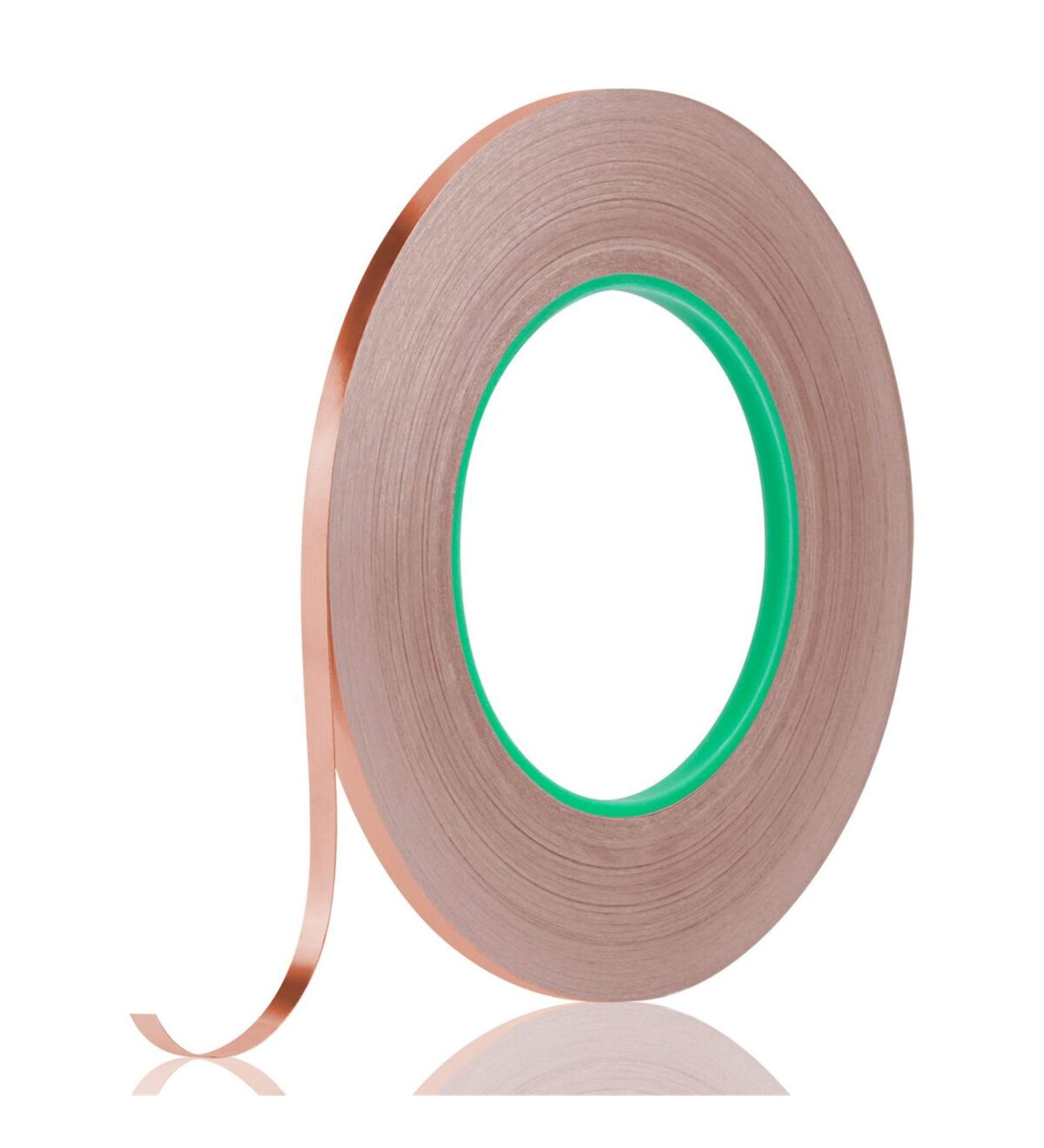 Tifanso Copper Foil Tape with Conductive Adhesive - 1/5 inch x 52yds | For Stained Glass, EMI Shielding, Electrical Repairs, Guitar, Crafting, Garden - Buy Online on GoSupps.com