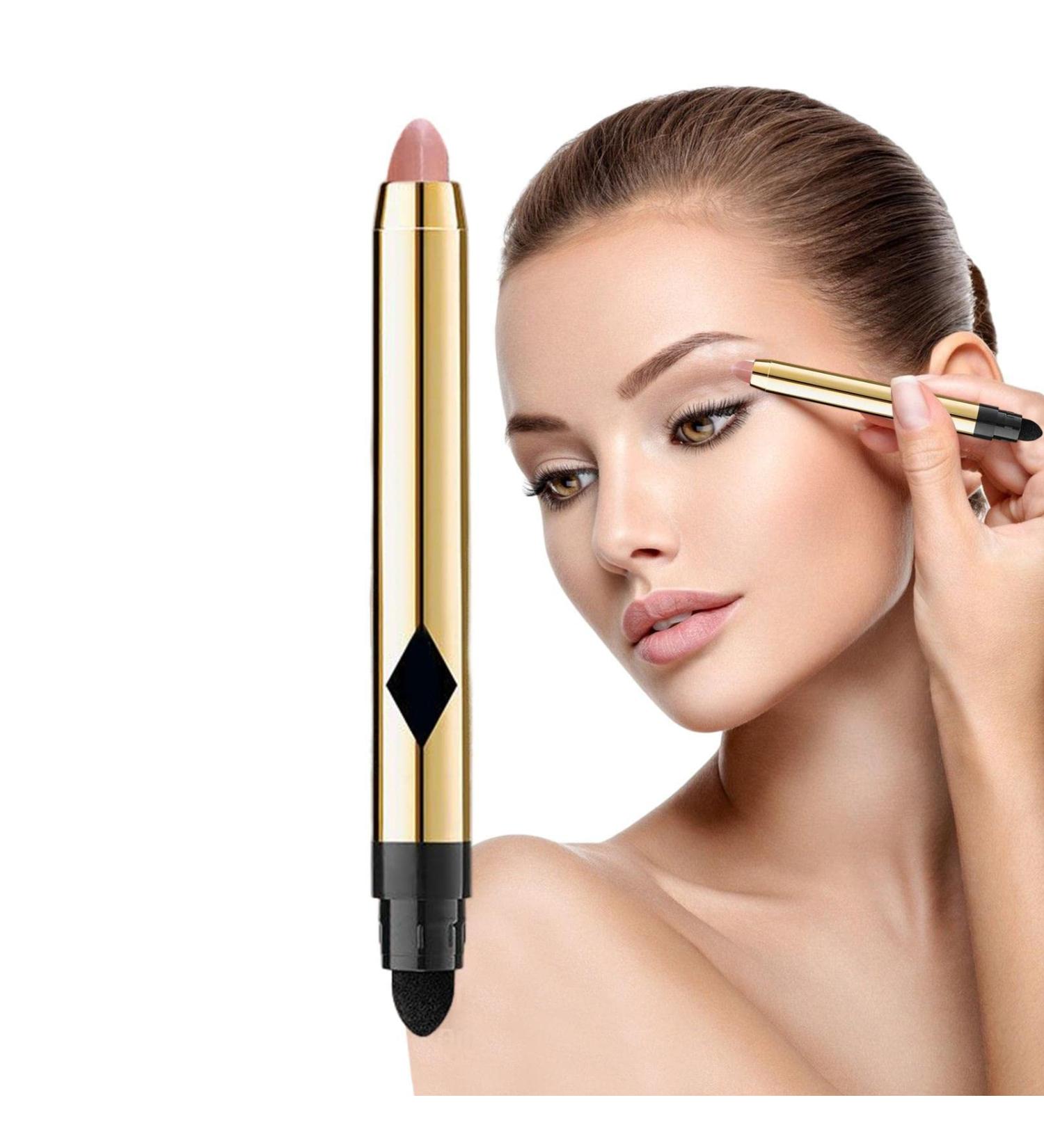2-in-1 Pearlescent Eyeshadow Makeup | Waterproof Double-Ended Eyeshadow Stick - Shimmer Cream Eye Shadow Pencil Crayon Eye Brightener Highlighter Eyeliner Crayon Make Up Tmay 10# - Buy Online on GoSupps.com