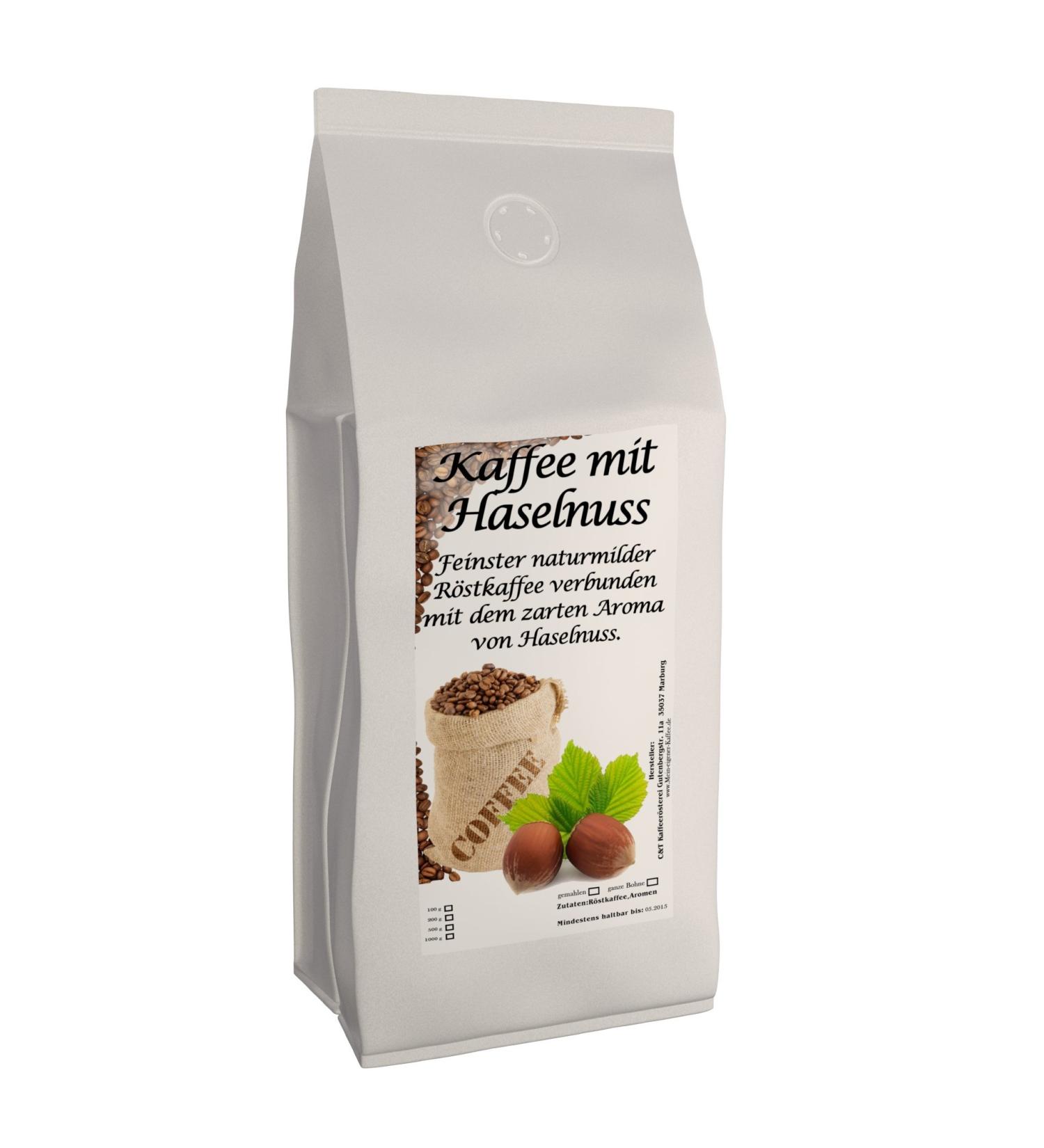 The Coffee and Tea Company Aromakaffee Flavored coffee whole beans freshly roasted by us hazelnut 1000 grams - Buy Online on GoSupps.com