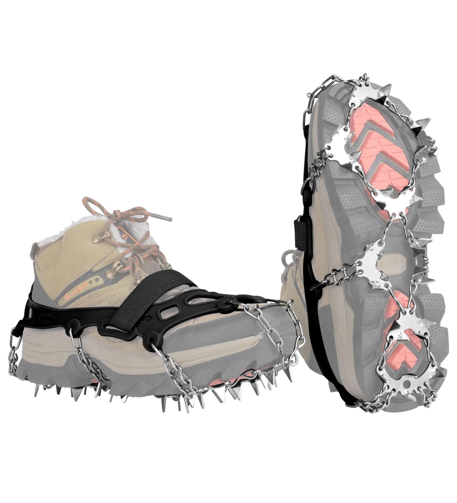 Bluever Ice Klampen Crampons - 32 Stainless Steel Spikes for Mountain Shoes | Ideal for Hiking Trekking Climbing & Winter Activities | XL Size Available - Buy Online on GoSupps.com
