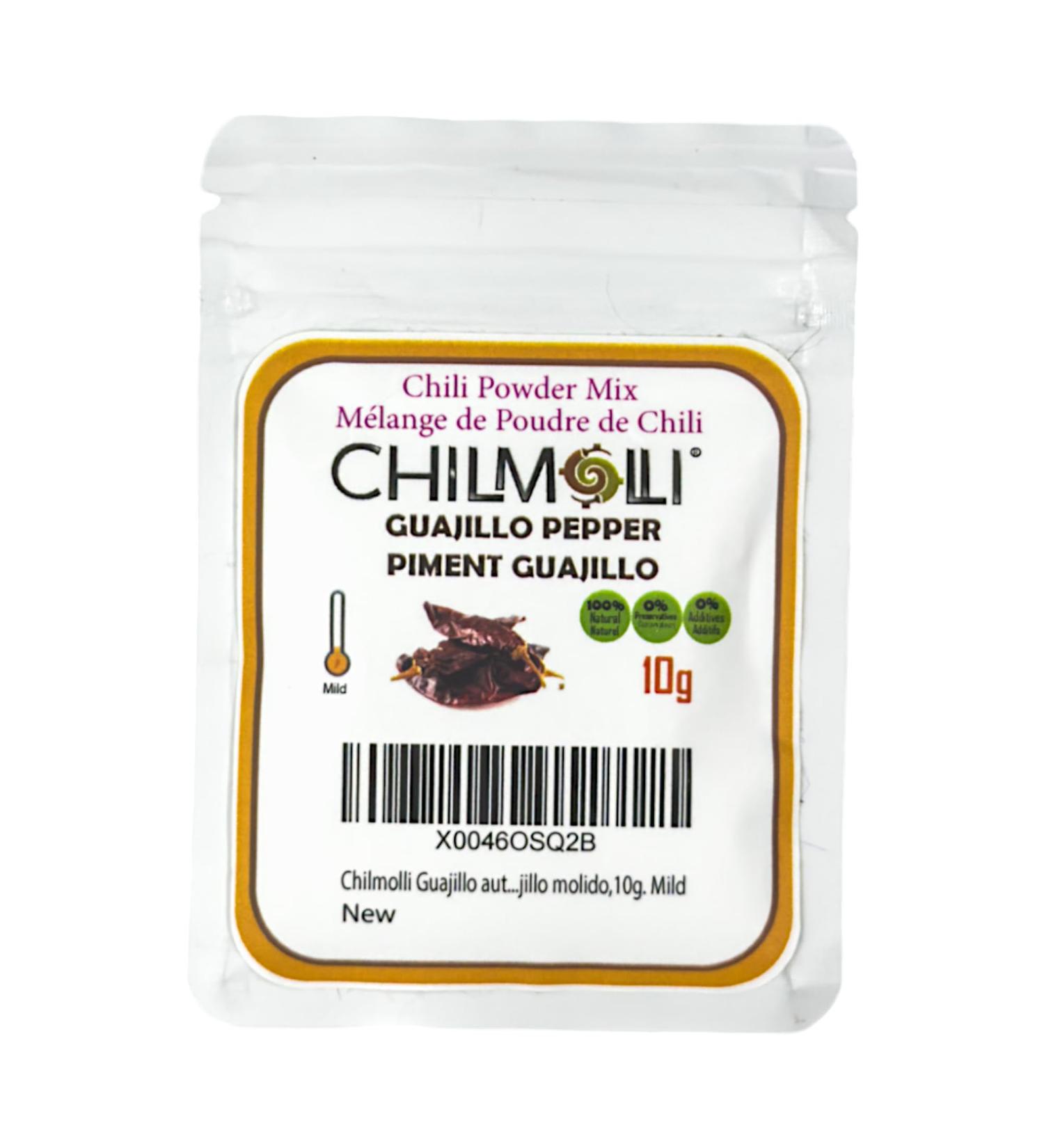 Chilmolli 10g Guajillo authentic Mexican gourmet chilli powder mix/Portable package/M lange de poudre de chili Guajillo/chile Guajillo (Mirasol) molido. Mild Guajillo 10g - Buy Online on GoSupps.com