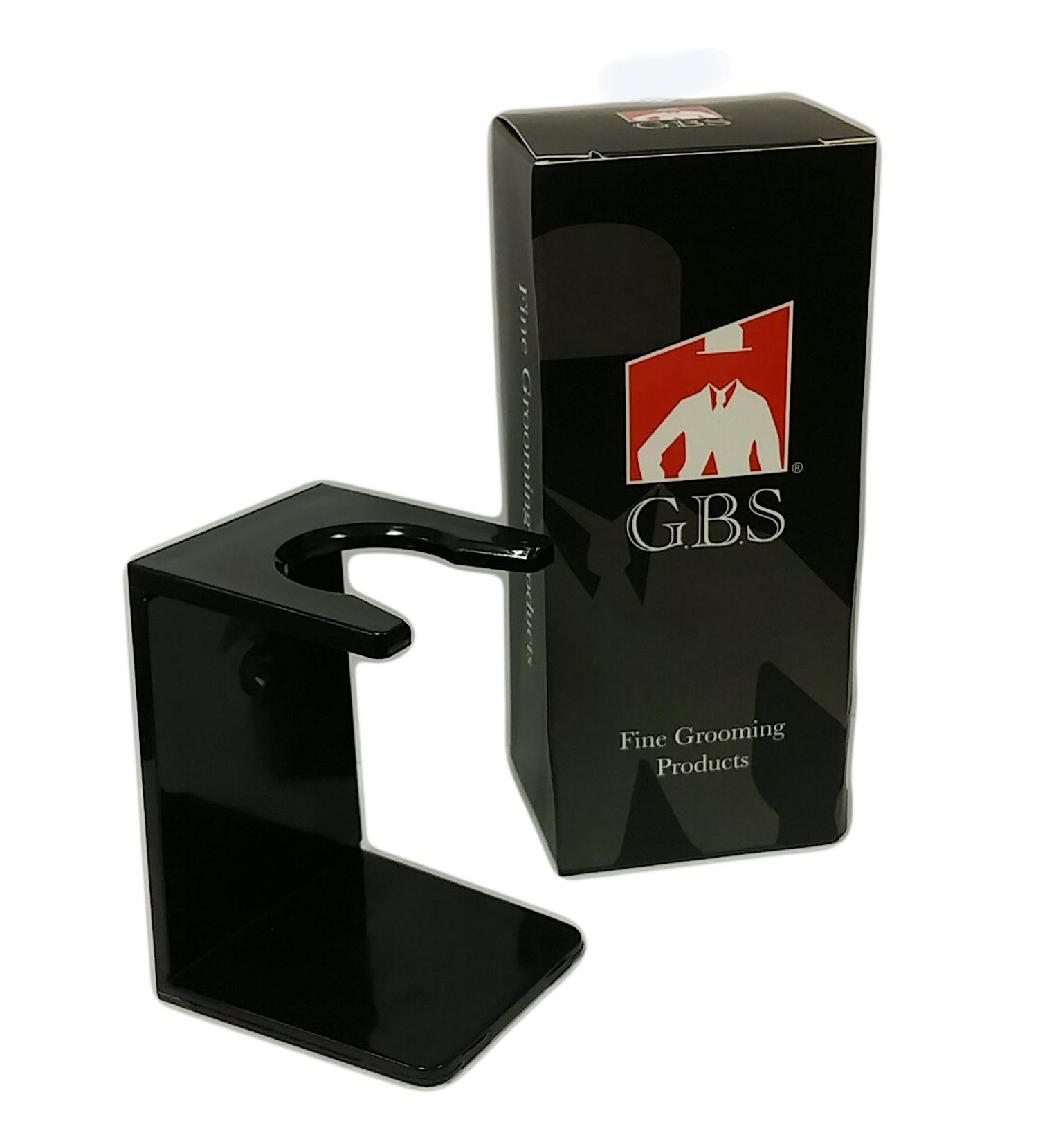 G.B.S Black Acrylic Shaving Brush Drip Stand- Prolongs Your Brush Life- Durable Material Perfect Accessory (Clean, Dry & Fresh) Attractive Stand, Compatible with Brushes 19 mm Knot to 26 (Black)