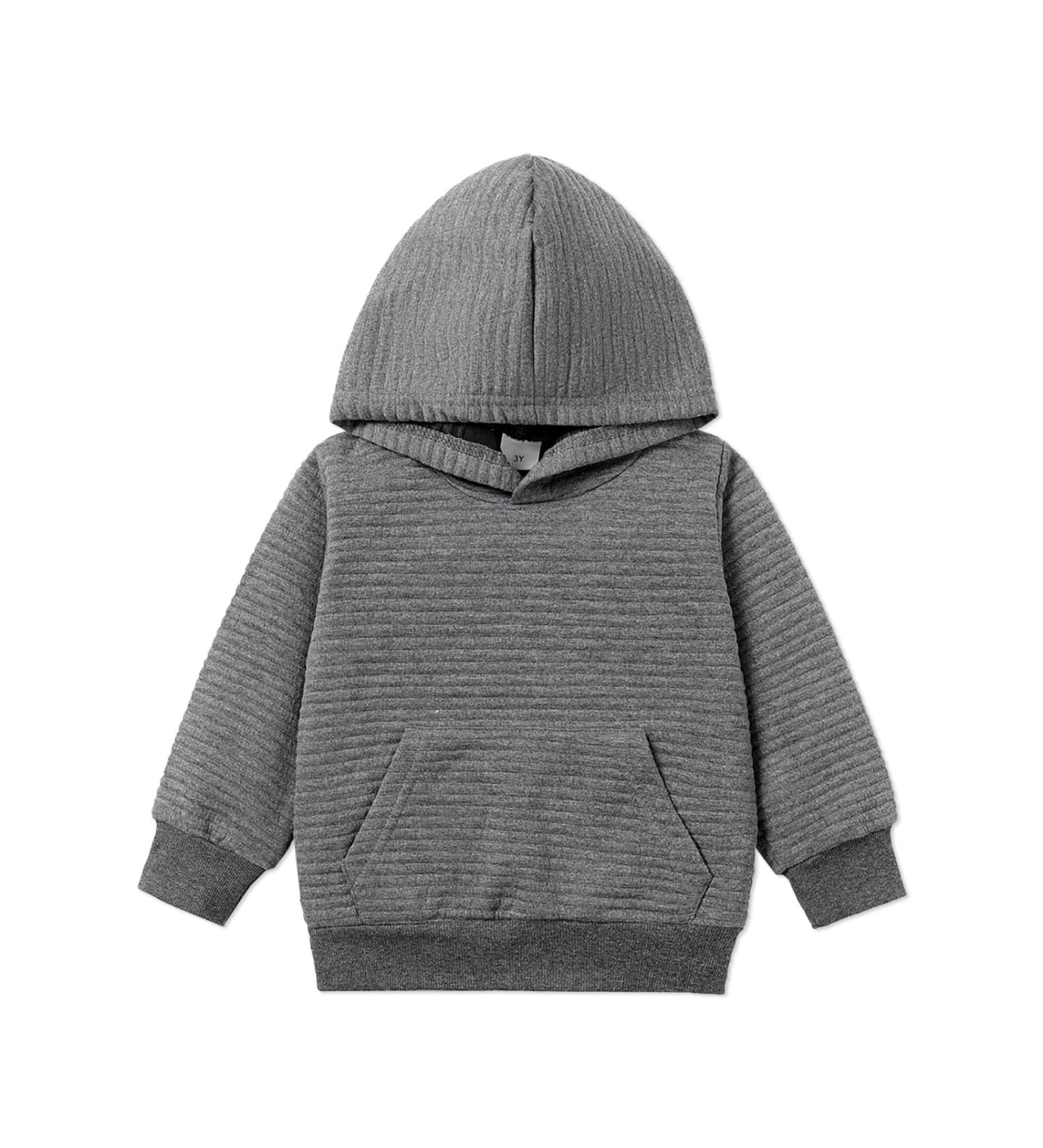 PatPat Toddler Hoodie 4-5 Years Grey | Boy Girl Hooded Sweatshirt with Pocket - Buy Online on GoSupps.com