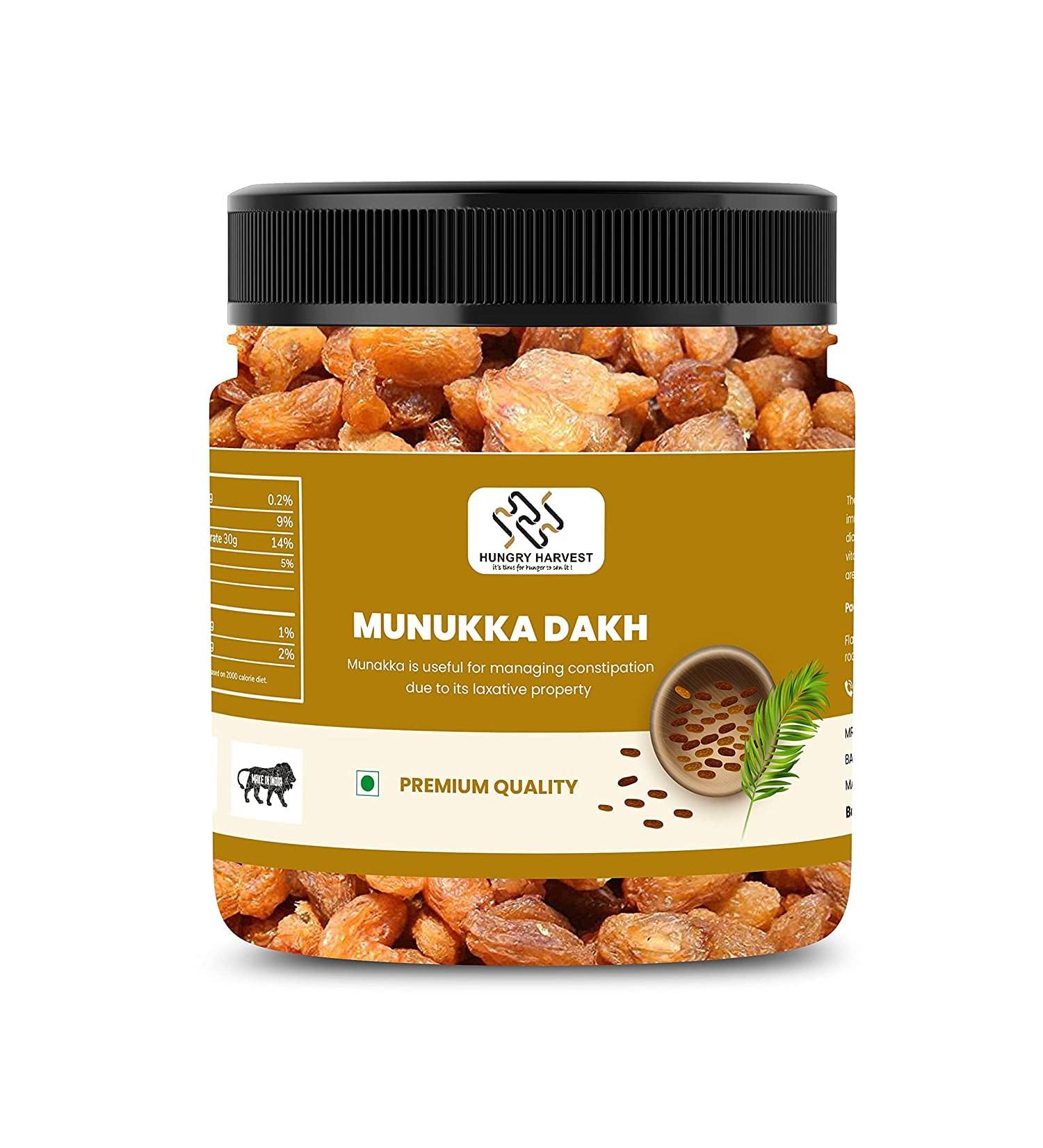 Hungry Harvest Afghani Large Munakka/Raisins Grade - King Size 400 gms_Packing May Vary - Buy Online on GoSupps.com