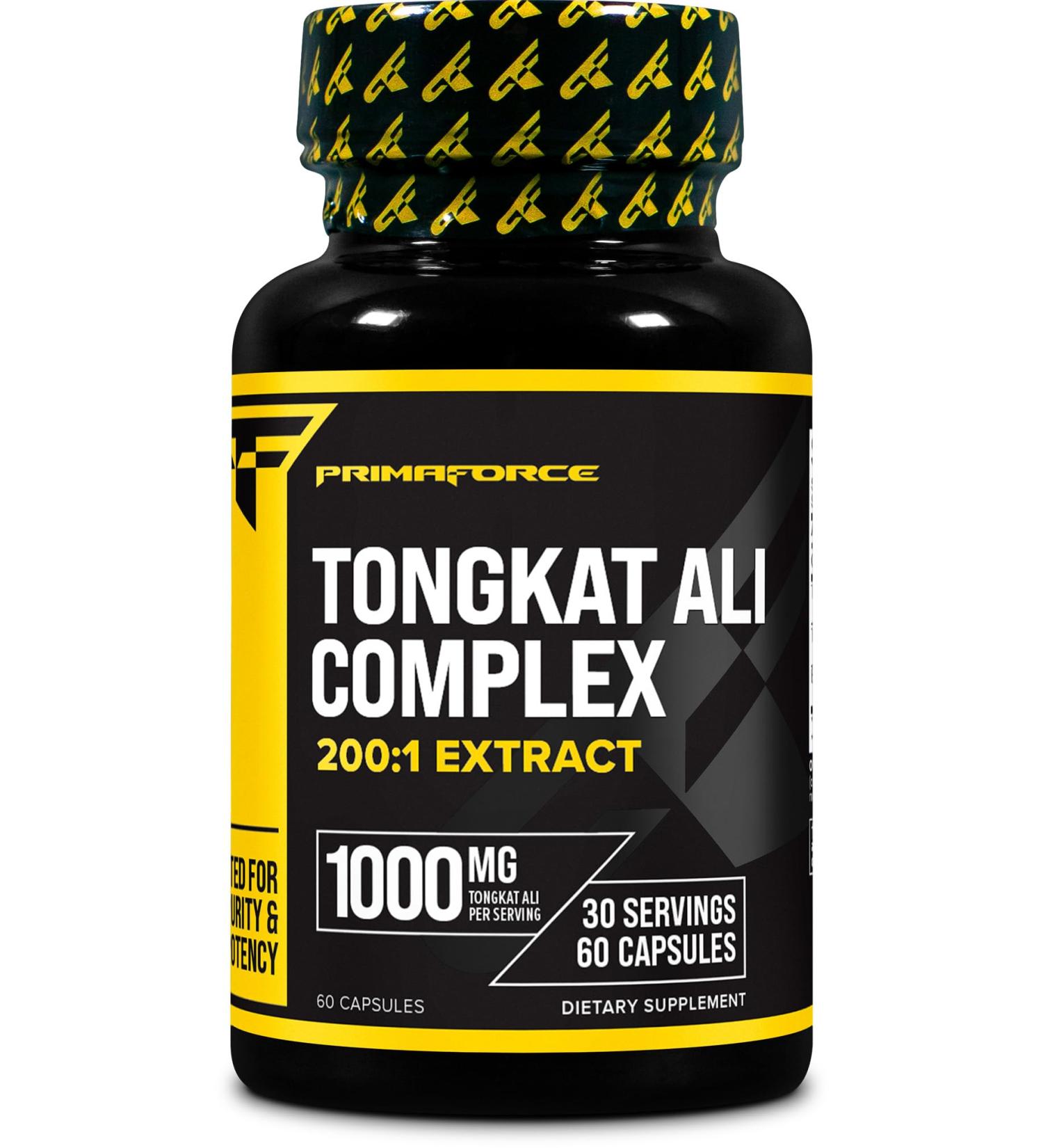 Primaforce Tongkat Ali (1000 MG) 60 Capsules - 200:1 Extract Complex 30 Servings - Buy Online on GoSupps.com