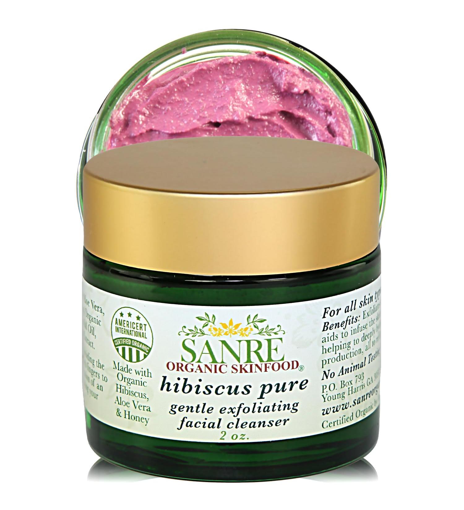 Hibiscus Pure - USDA Organic Gentle Exfoliating Face Cleanser for All Skin Types | Shop Internationally - Buy Online on GoSupps.com