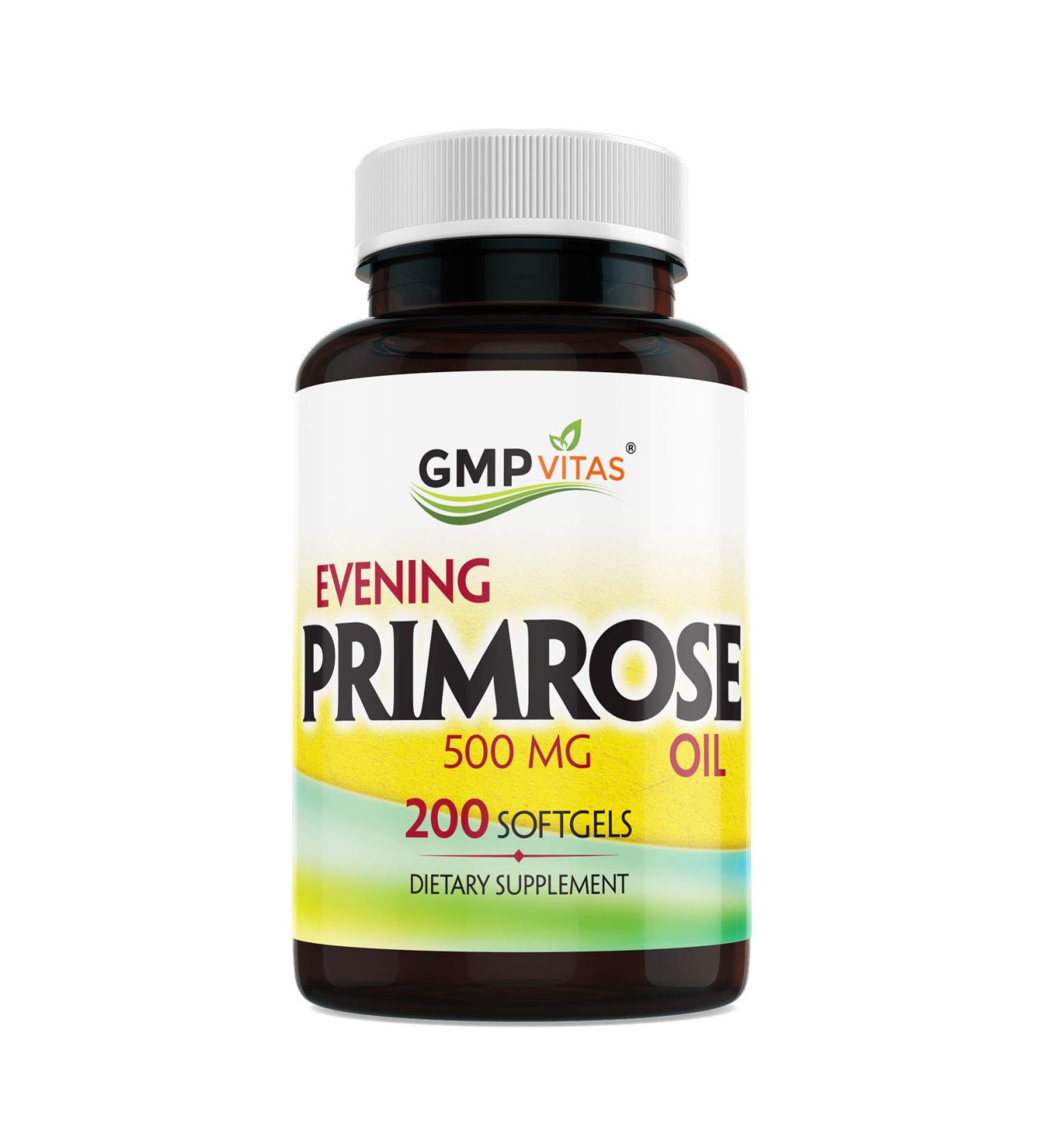 GMPVitas Evening Primrose Oil - Promotes Smooth and Healthy Skin, Supports Hormonal Balance - Buy Online on GoSupps.com