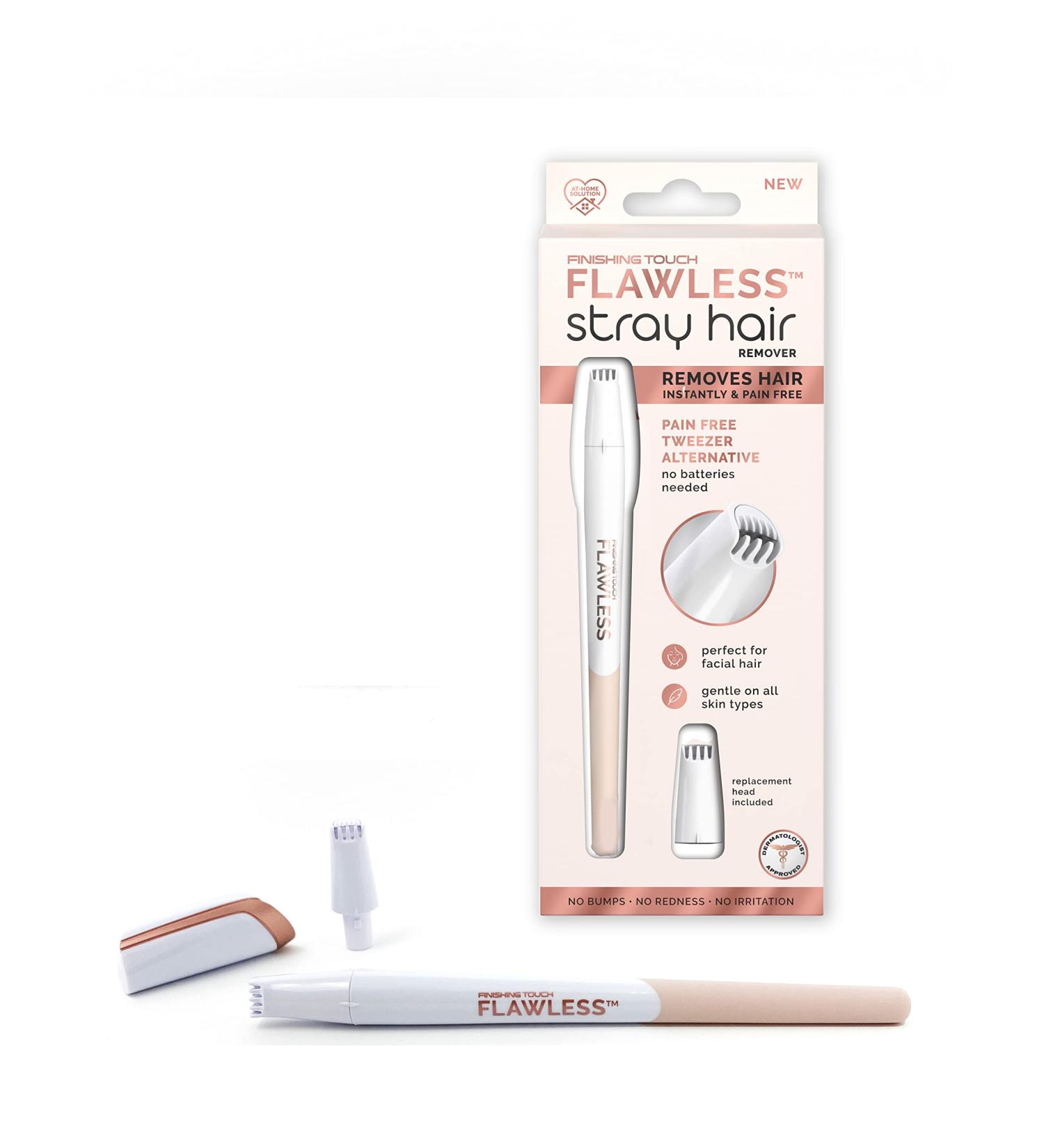 Finishing Touch Flawless Stray Hair Remover - Precision Hair Removal Tool for Chin, Lips, Fingers, Toes - Suitable for All Skin Types - Buy Online on GoSupps.com