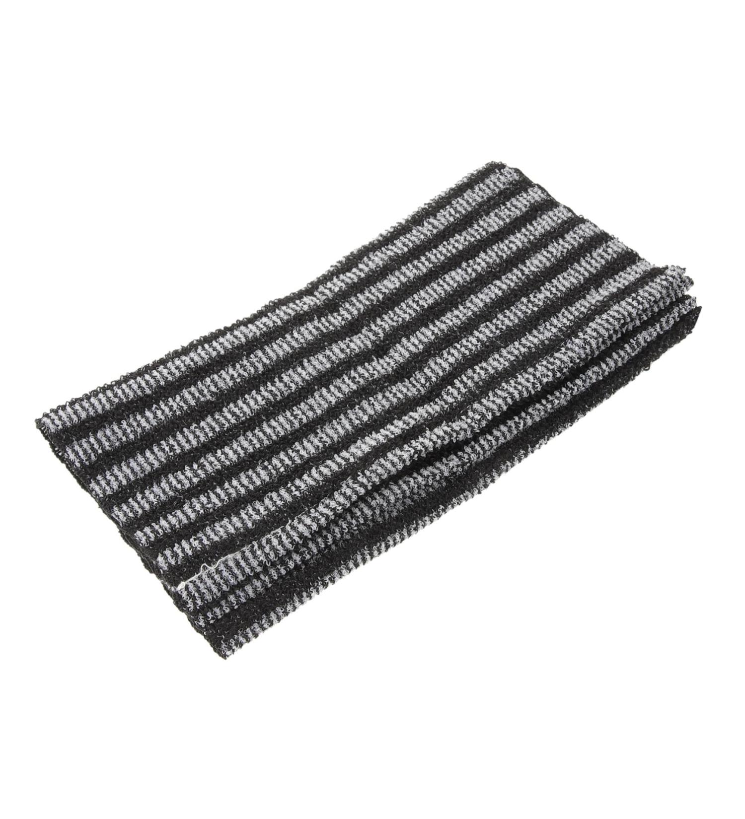 Zerodeko 4 Pcs Striped Exfoliating Bath Towels - Shower Scrubber & Back Scrubber for Ultimate Clean | Polyester Household Essential - Buy Online on GoSupps.com