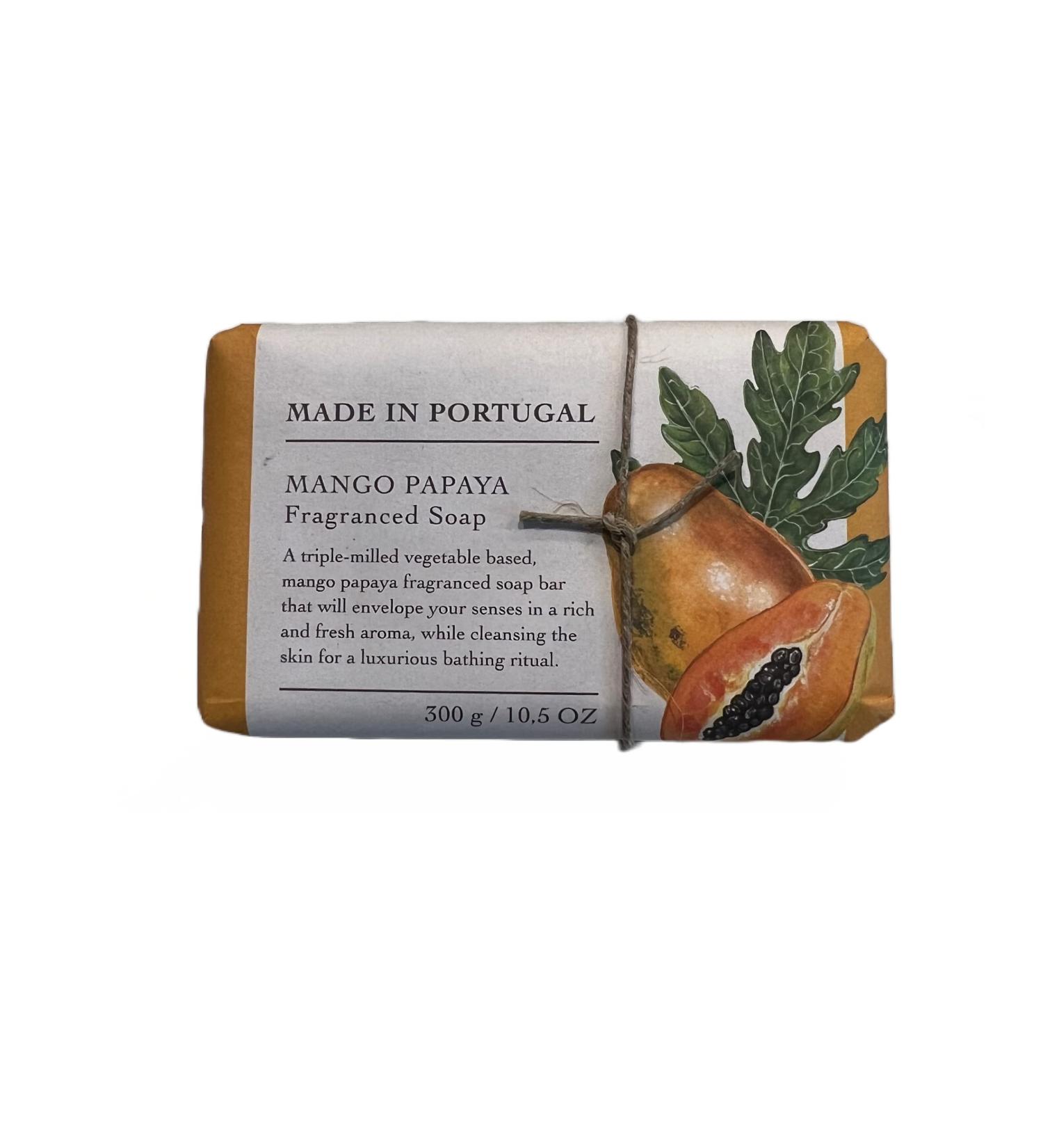 Castelbel Mango Papaya Triple Milled Vegetable Based Soap Bar 10.5 Oz